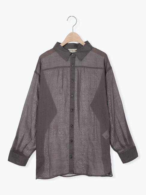 Samansa Mos2「シアーリネンシャツ」|シャツ・ブラウス|