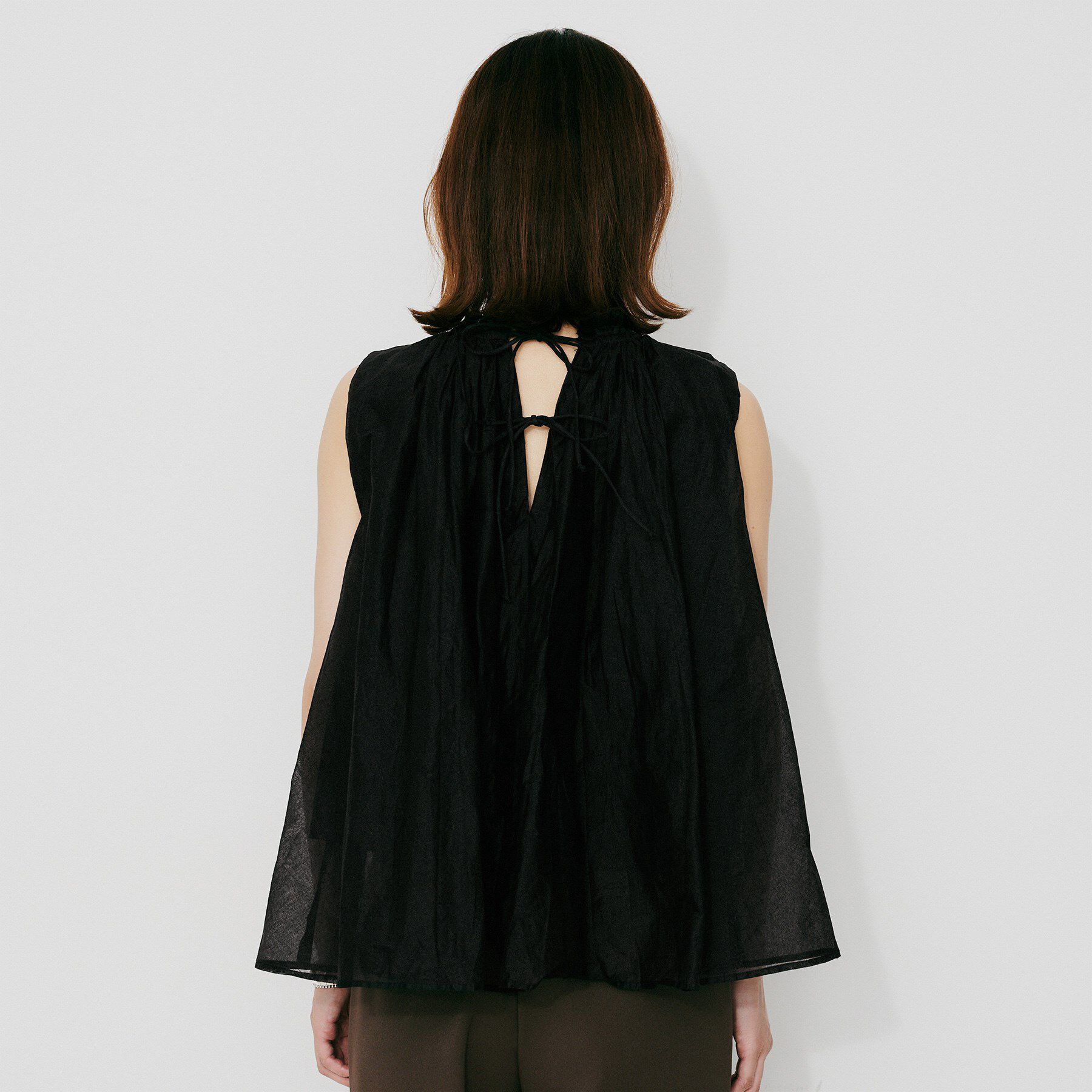 UNTITLED「【MARILYN MOON】シアースターチドコットンギャザーブラウス」|シャツ・ブラウス|