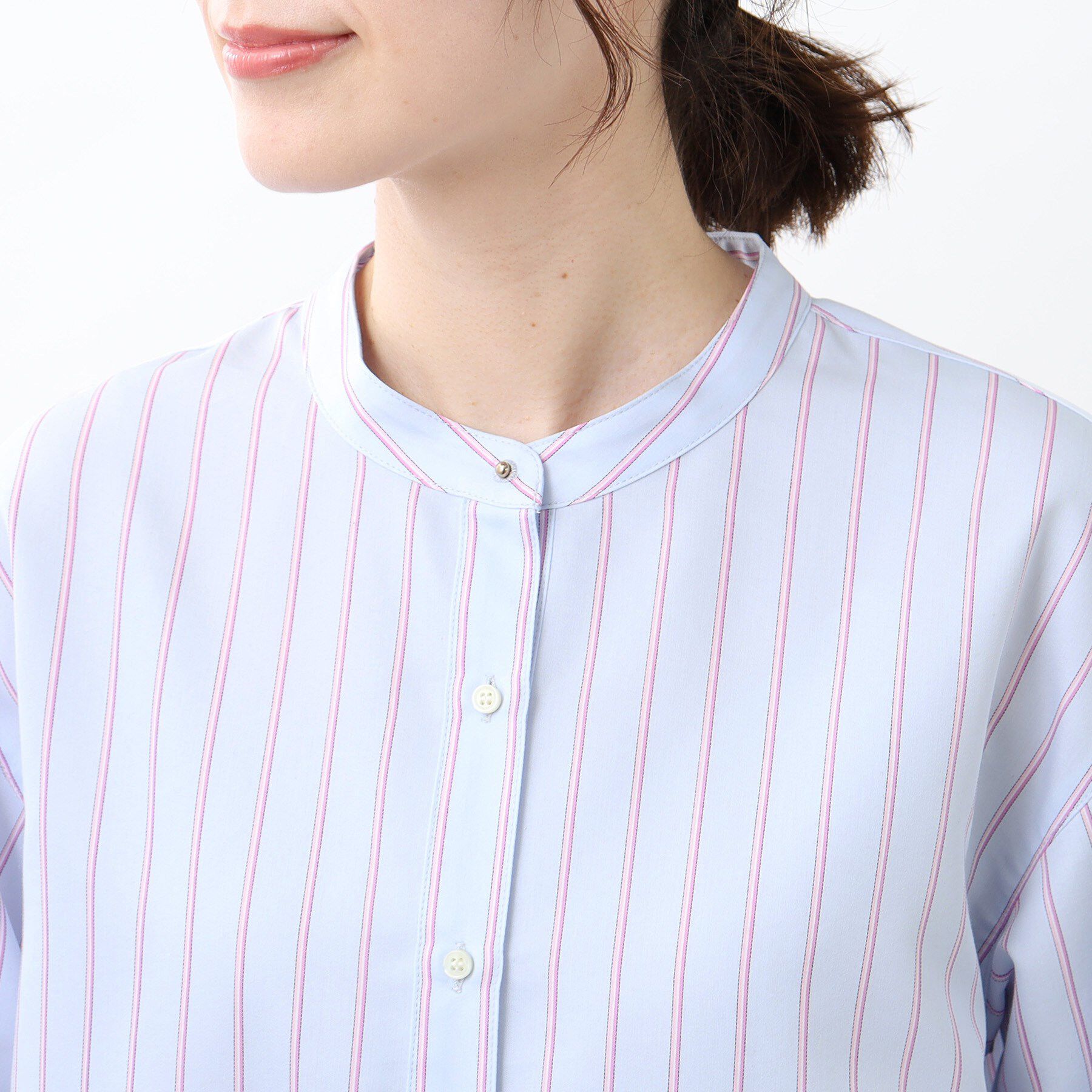 Reflect「【夏SALE／接触冷感／洗える】ストライプコクーンシルエットシャツ」|シャツ・ブラウス|