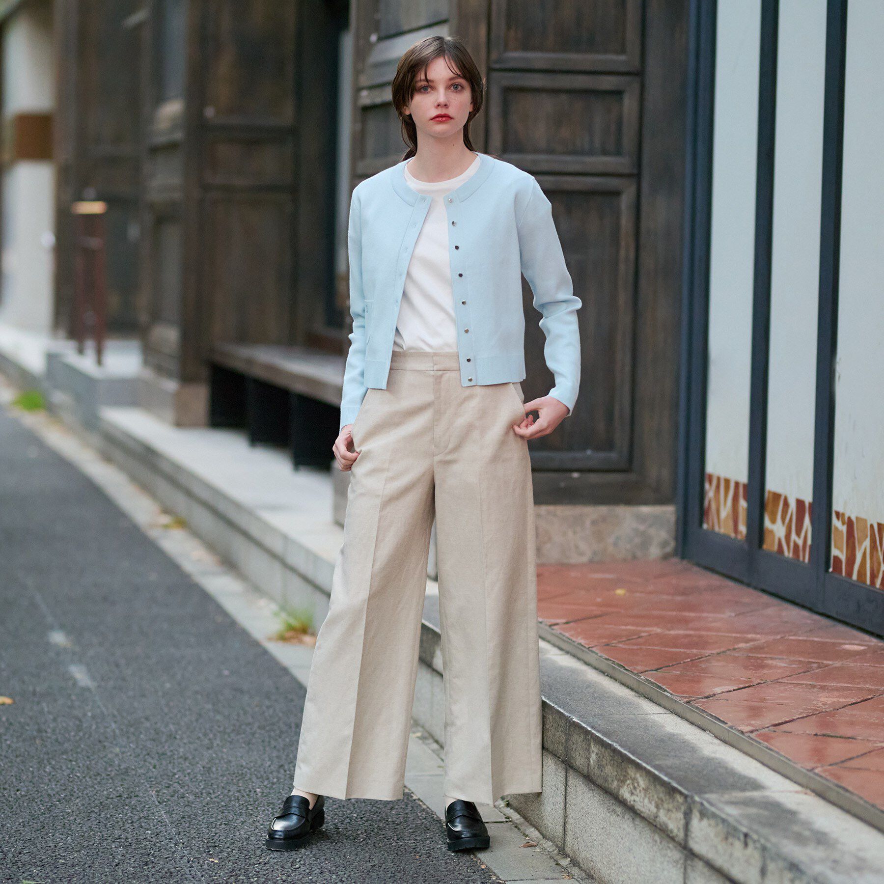 DRESSTERIOR「【洗える】ウォッシャブルコットンカシミヤ混カーディガン」|カーディガン|