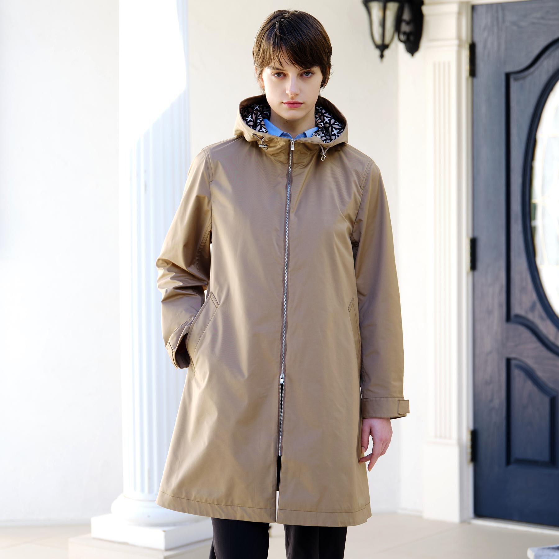 DRESSTERIOR「【ウォッシャブル/撥水素材】撥水フーテッドツイルコート」|その他|ベージュ(052)