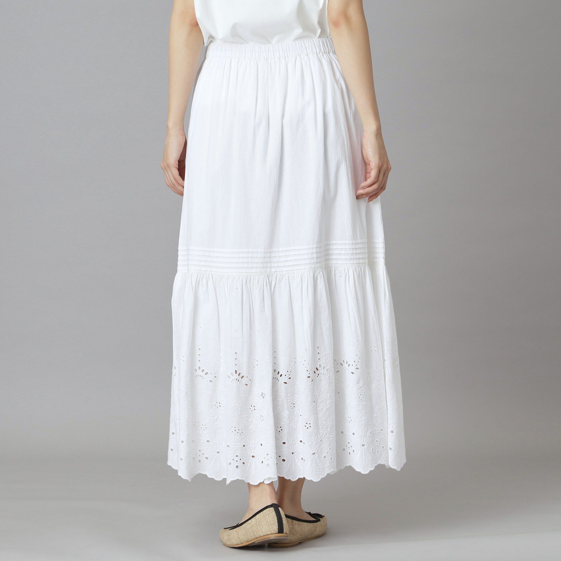 DRESSTERIOR「ウォッシャブルエンブロイダリースカート」|スカート|