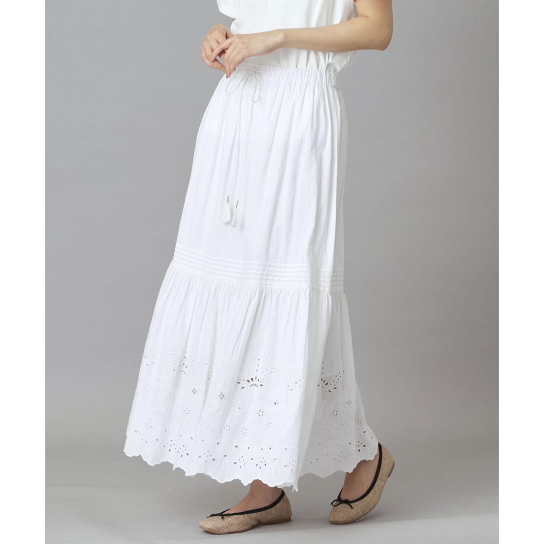 DRESSTERIOR「ウォッシャブルエンブロイダリースカート」|スカート|