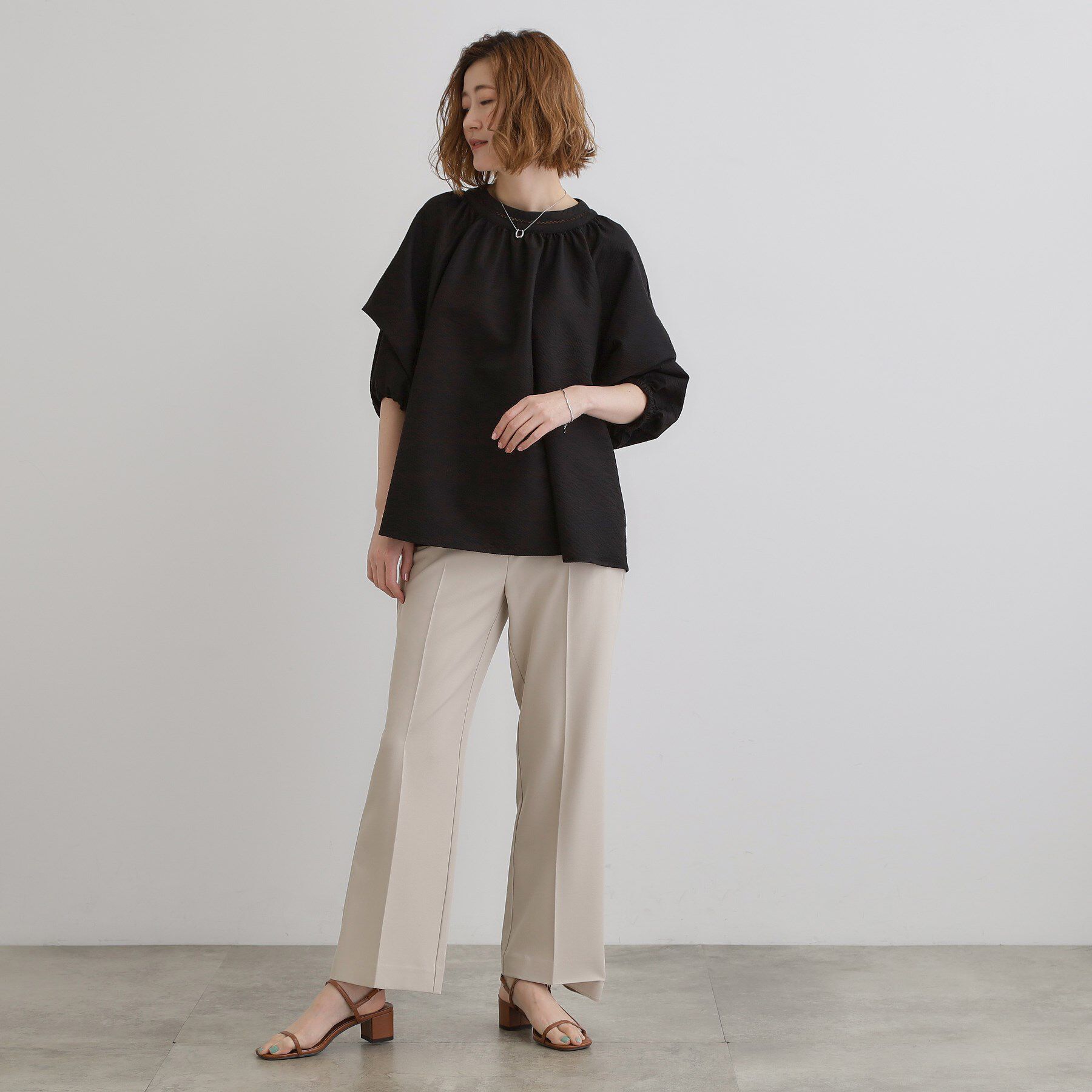 grove「2WAYサッカースモックブラウス」|シャツ・ブラウス|