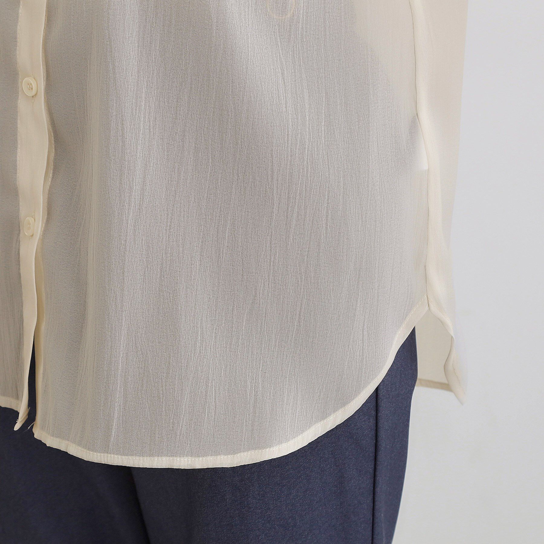 grove「【大人の抜け感スタイル】ストライプアソートシアーオーバーシャツ」|シャツ・ブラウス|