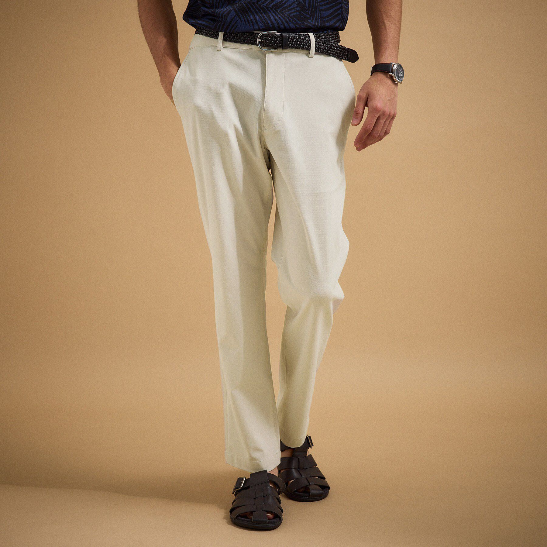 TAKEO KIKUCHI「【接触冷感/吸汗速乾】サイドゴアウエスト ストレートパンツ」|その他|