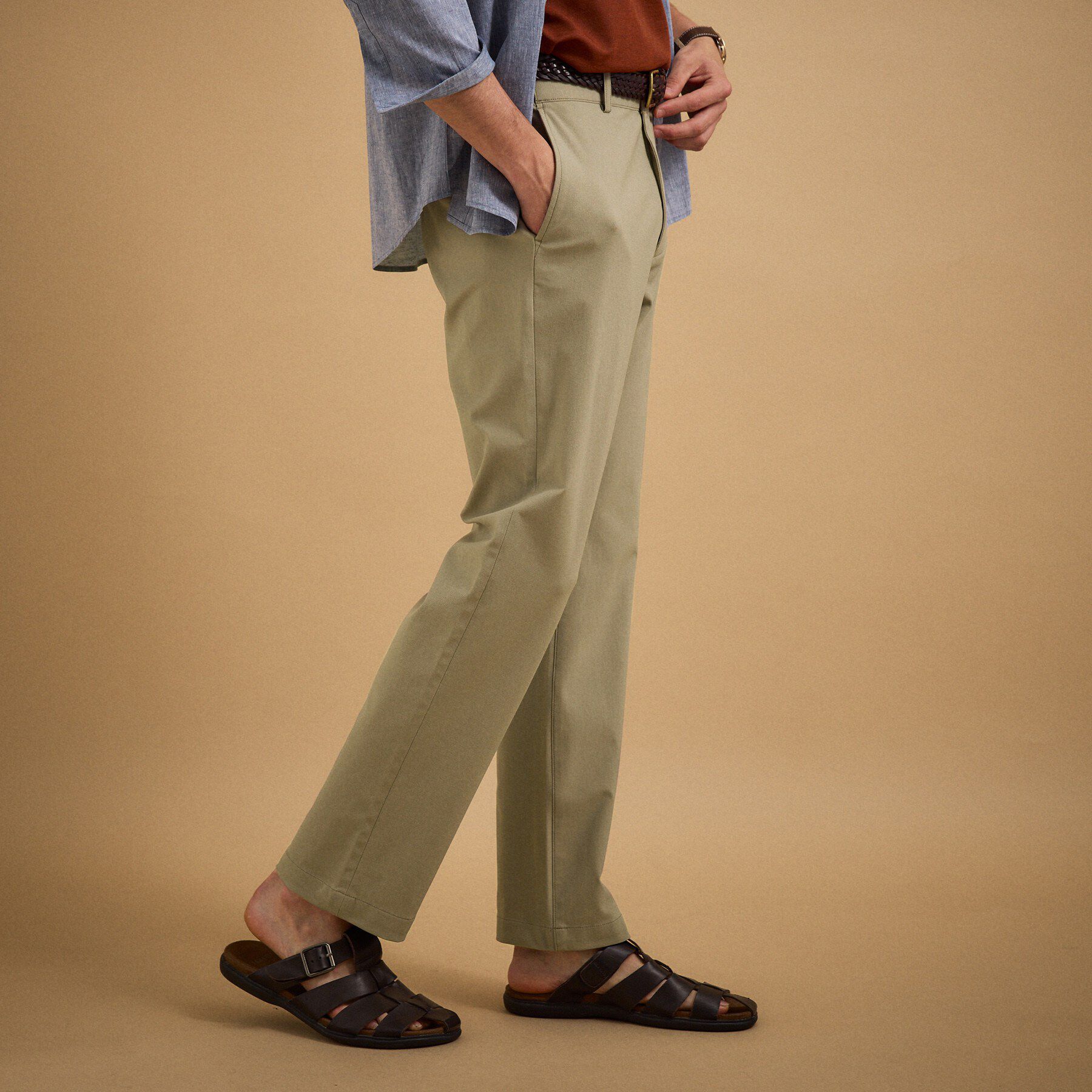 TAKEO KIKUCHI「【接触冷感/吸汗速乾】サイドゴアウエスト ストレートパンツ」|その他|