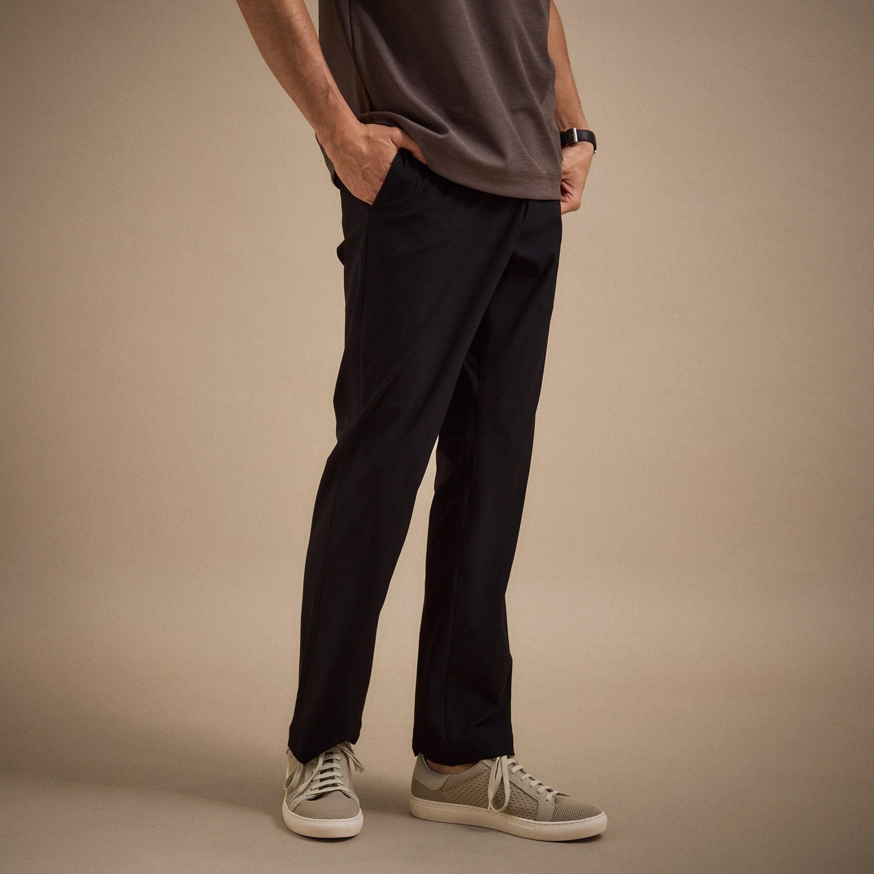 TAKEO KIKUCHI「【接触冷感/吸汗速乾】サイドゴアウエスト ストレートパンツ」|その他|ブラック(019)