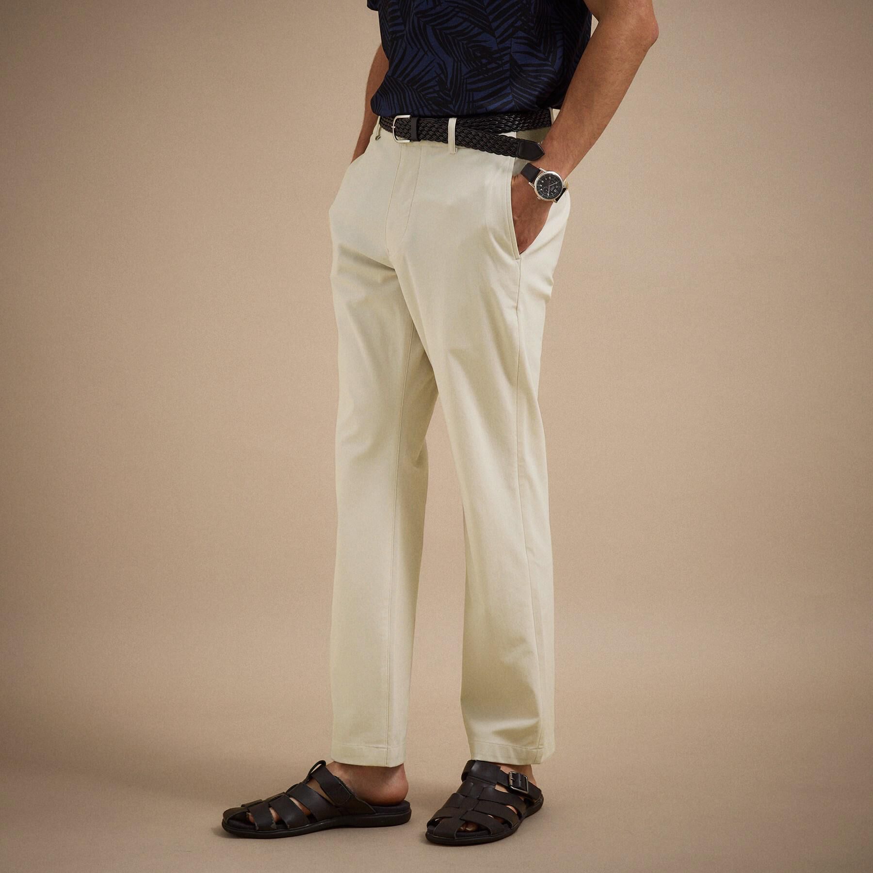 TAKEO KIKUCHI「【接触冷感/吸汗速乾】サイドゴアウエスト ストレートパンツ」|その他|アイボリー(051)