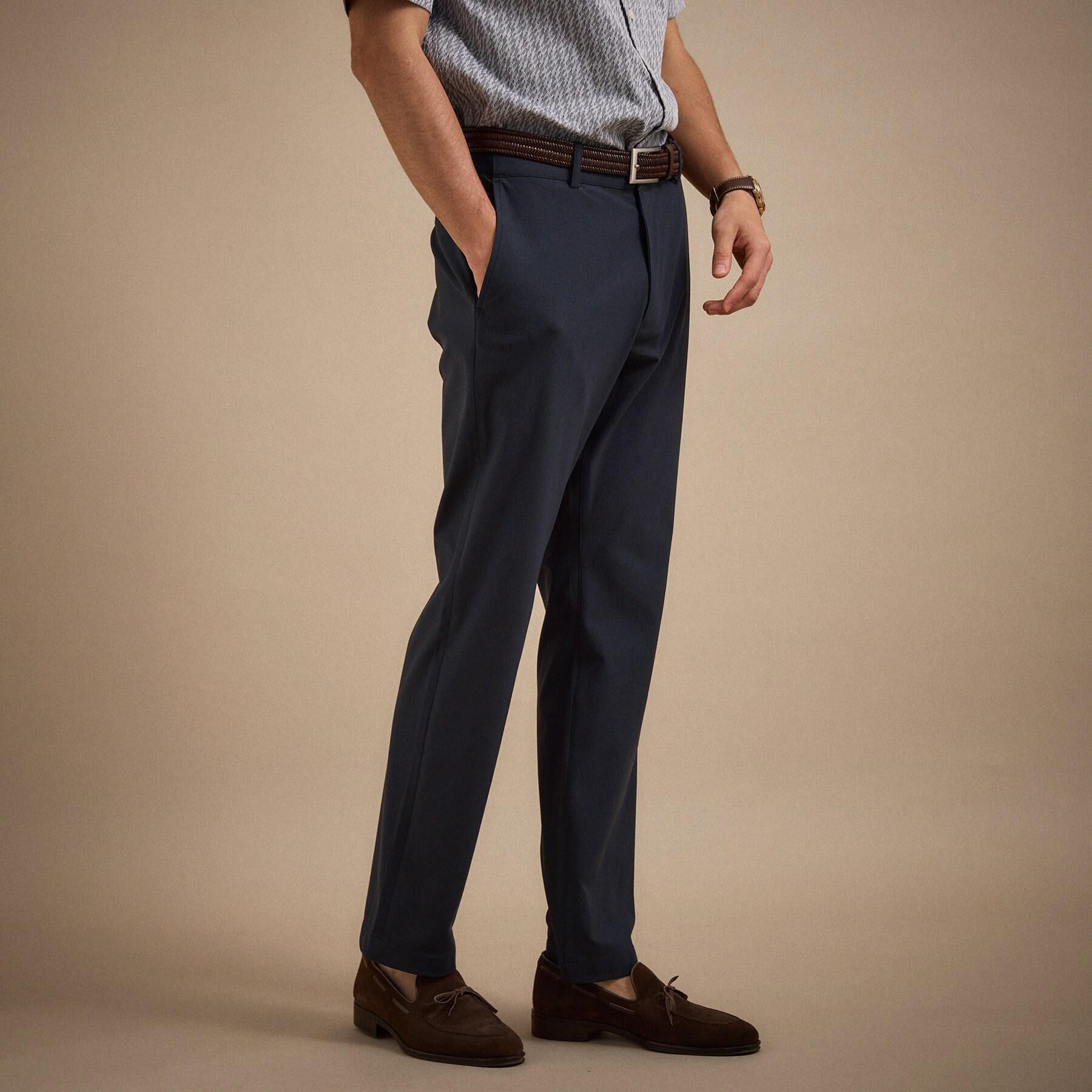 TAKEO KIKUCHI「【接触冷感/吸汗速乾】サイドゴアウエスト ストレートパンツ」|その他|ネイビー(094)