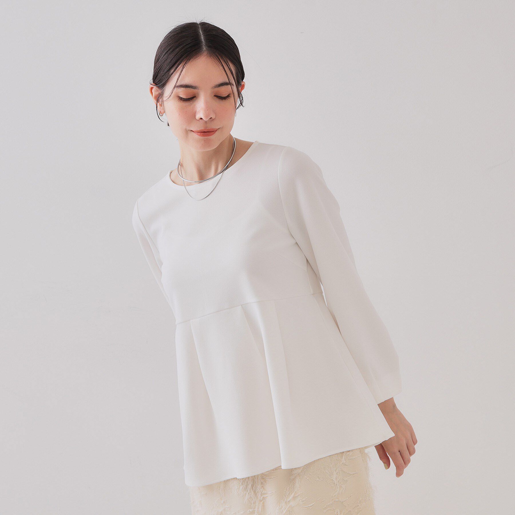 OPAQUE.CLIP「ペプラムトップス【UV/吸水速乾/洗濯機洗い可】」|Tシャツ・カットソー|