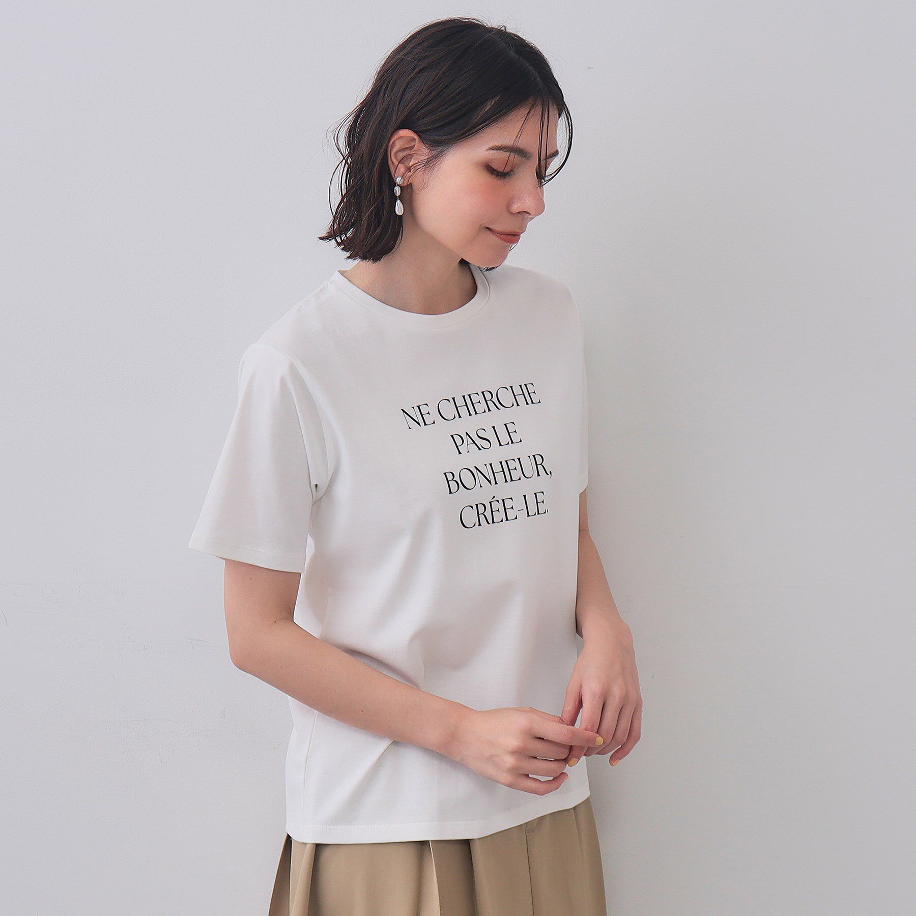 OPAQUE.CLIP「アソートロゴTシャツ【洗濯機洗い可】」|Tシャツ・カットソー|