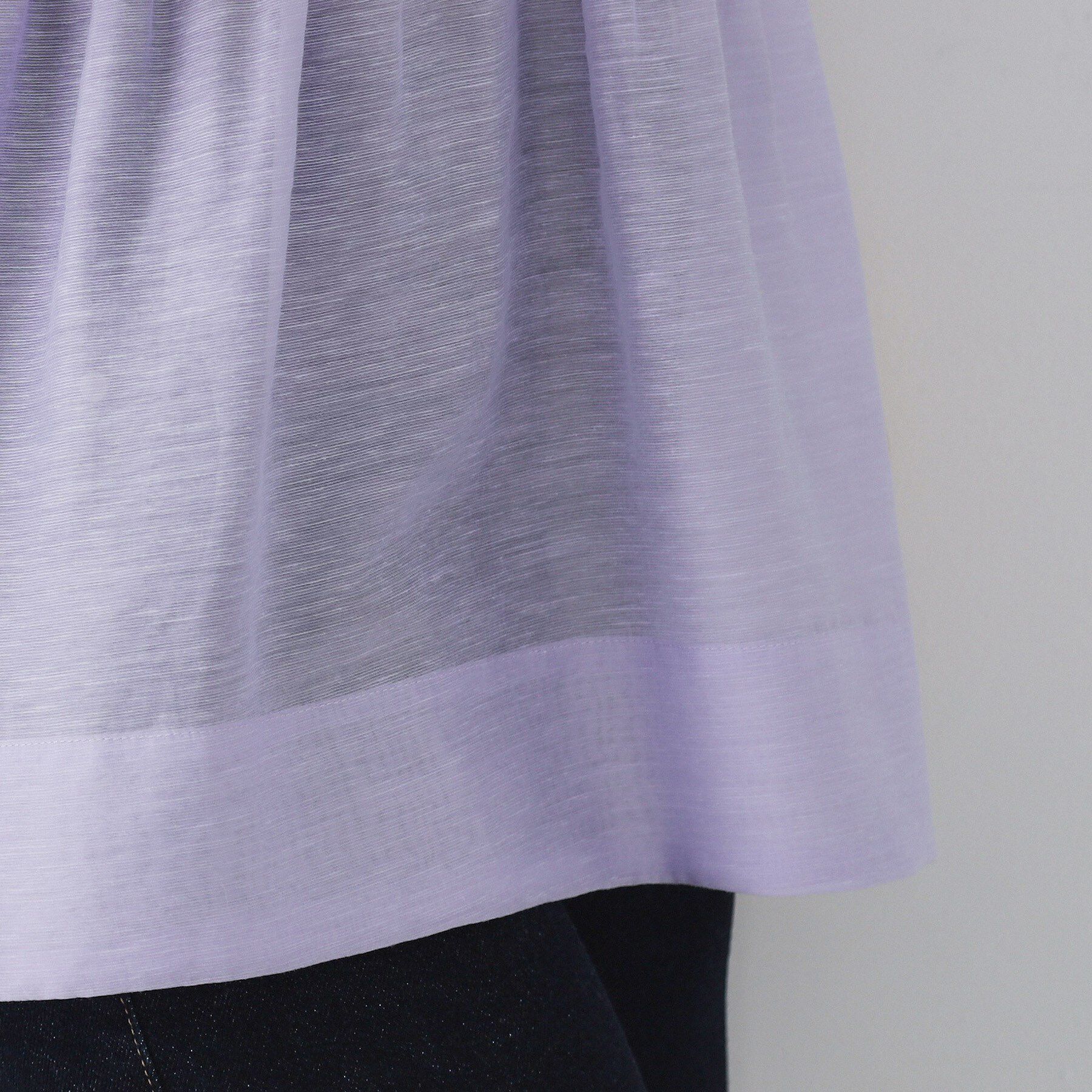 OPAQUE.CLIP「麻混シアーペプラムブラウス【洗濯機洗い可】」|シャツ・ブラウス|