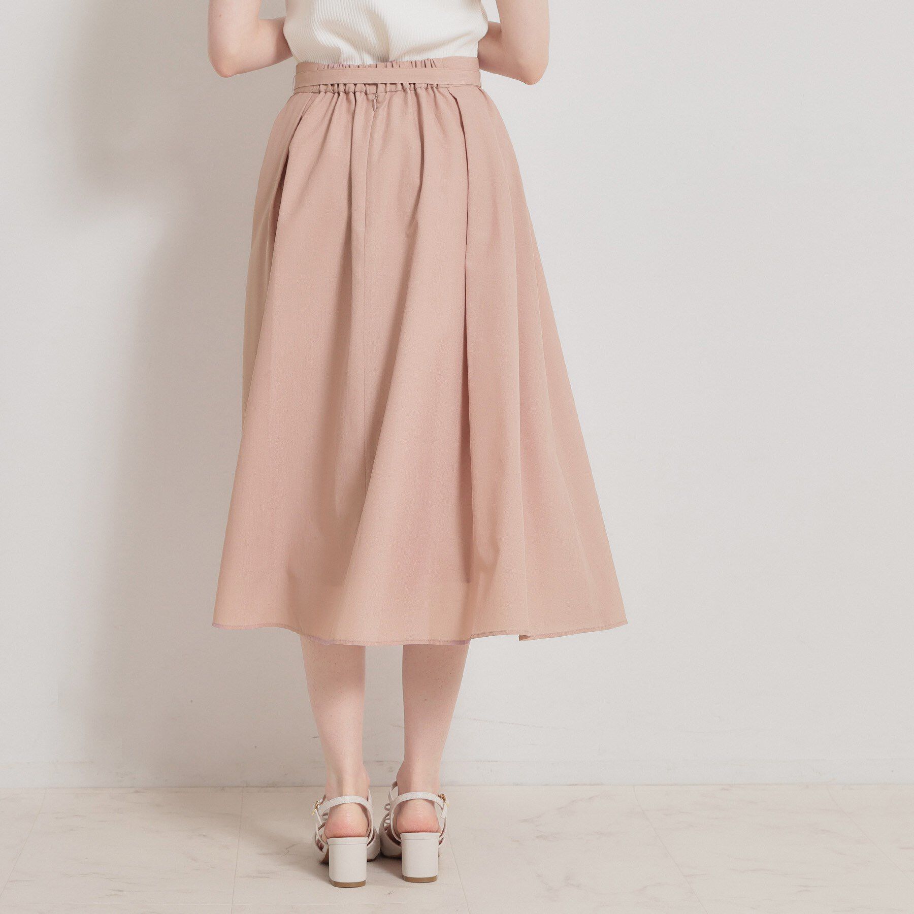 Couture broach「【洗える】パレットボイル 細リボン付きスカート」|スカート|