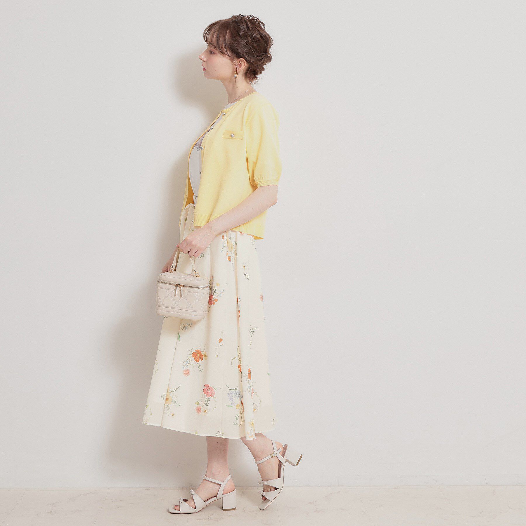 Couture broach「【洗える】パレットボイル 細リボン付きスカート」|スカート|