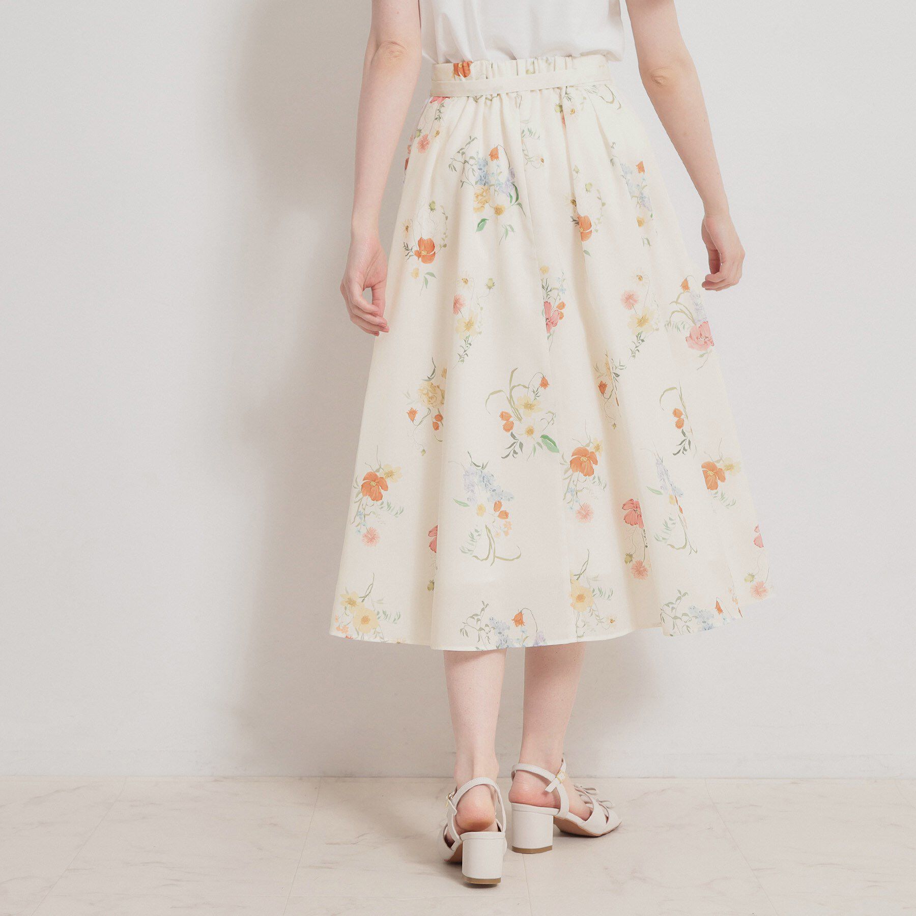 Couture broach「【洗える】パレットボイル 細リボン付きスカート」|スカート|