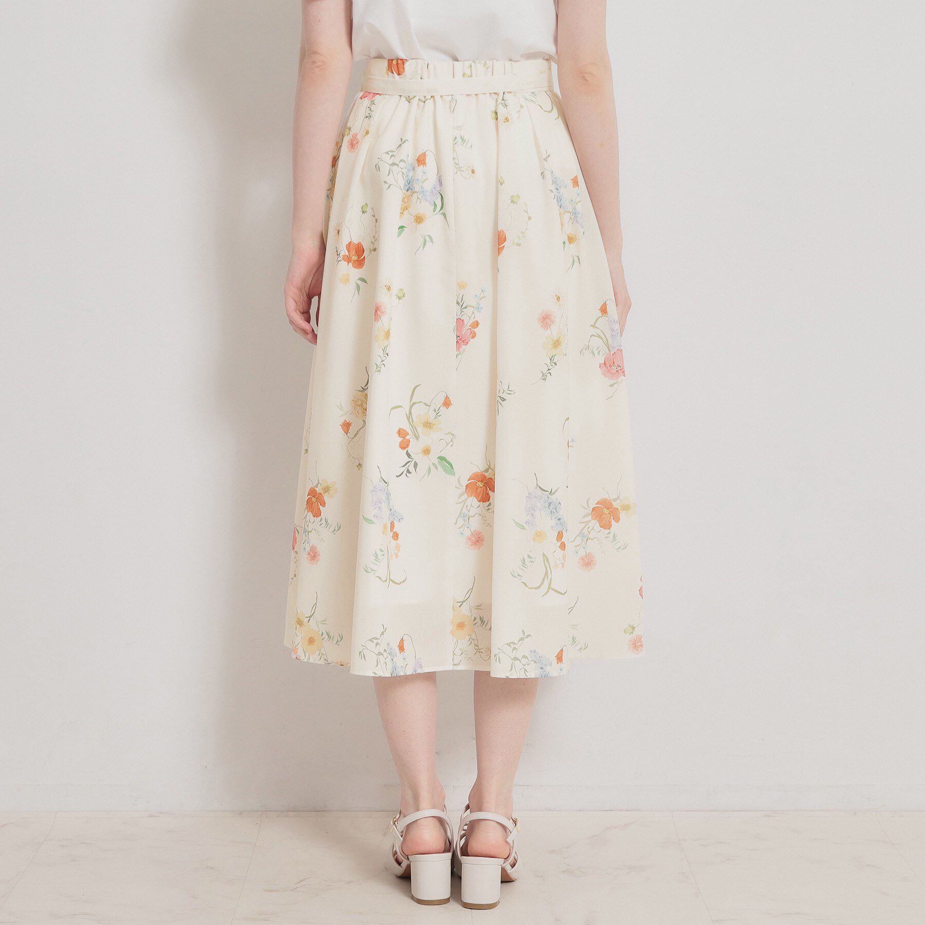 Couture broach「【洗える】パレットボイル 細リボン付きスカート」|スカート|