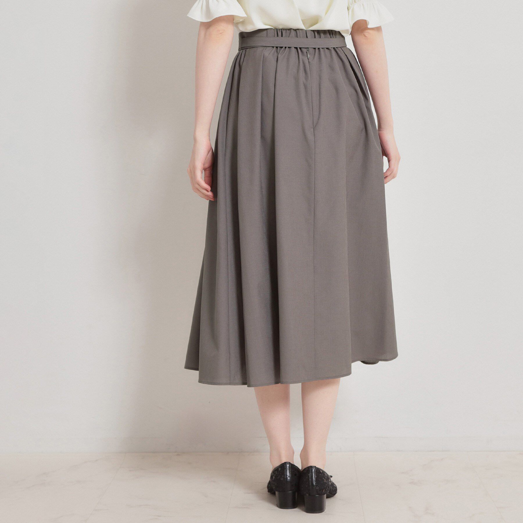 Couture broach「【洗える】パレットボイル 細リボン付きスカート」|スカート|