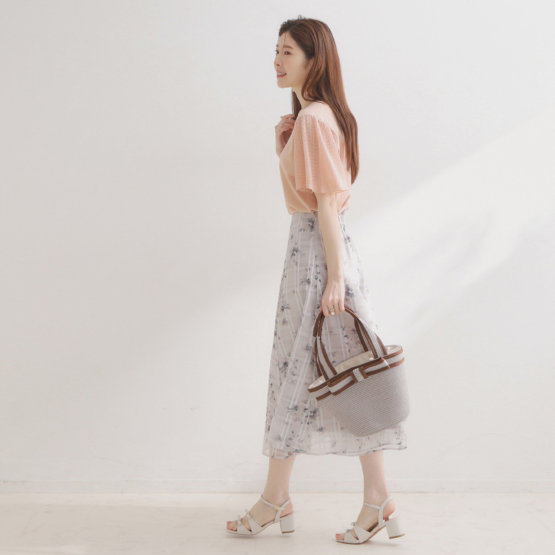 Couture broach「【アンサンブル可・UVカット・アンチピリング】透かしフレアー袖ニット」|ニット・セーター|