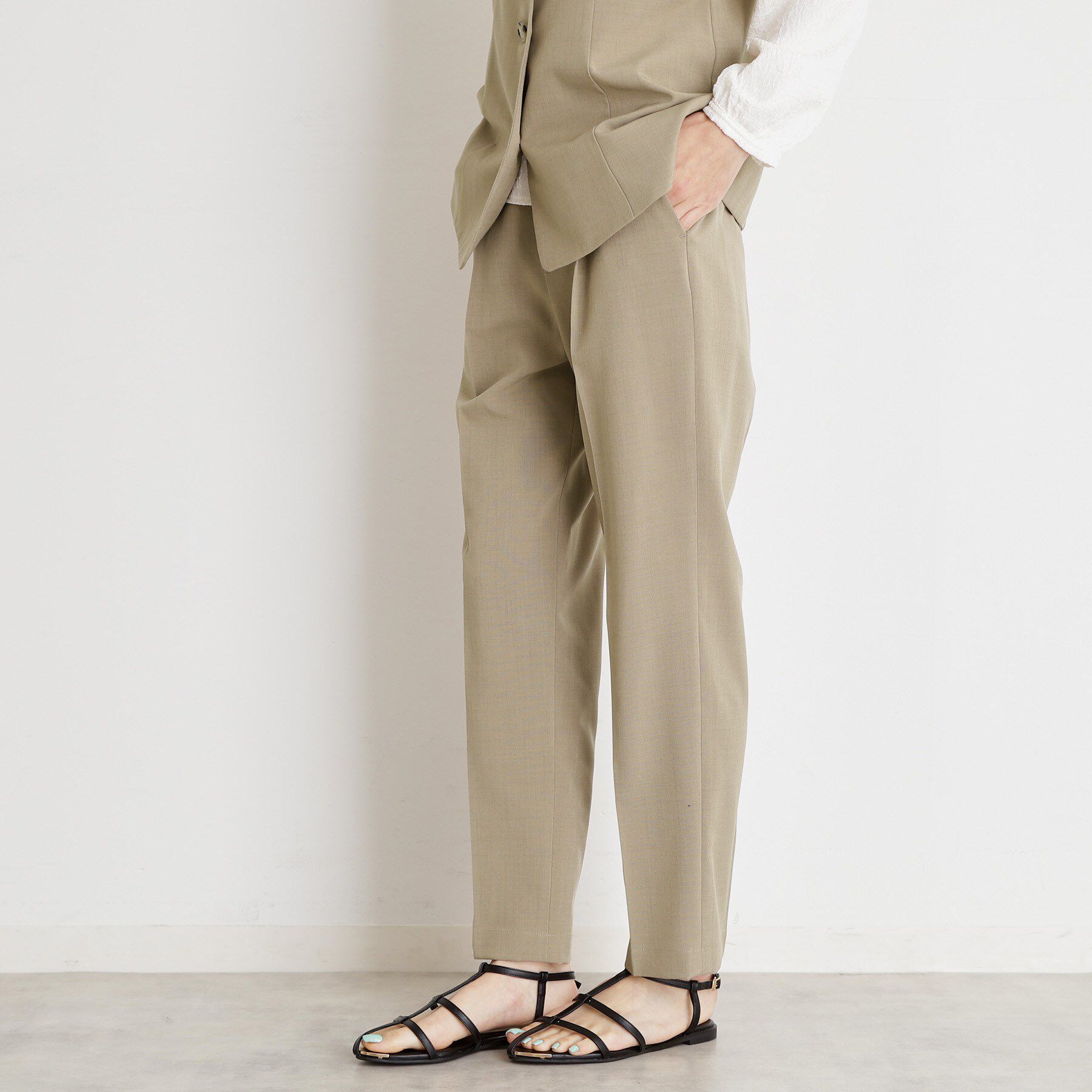 THE SHOP TK「【XS-XLサイズ】麻調テーパードパンツ/洗濯機OK/from the VOICE」|その他|