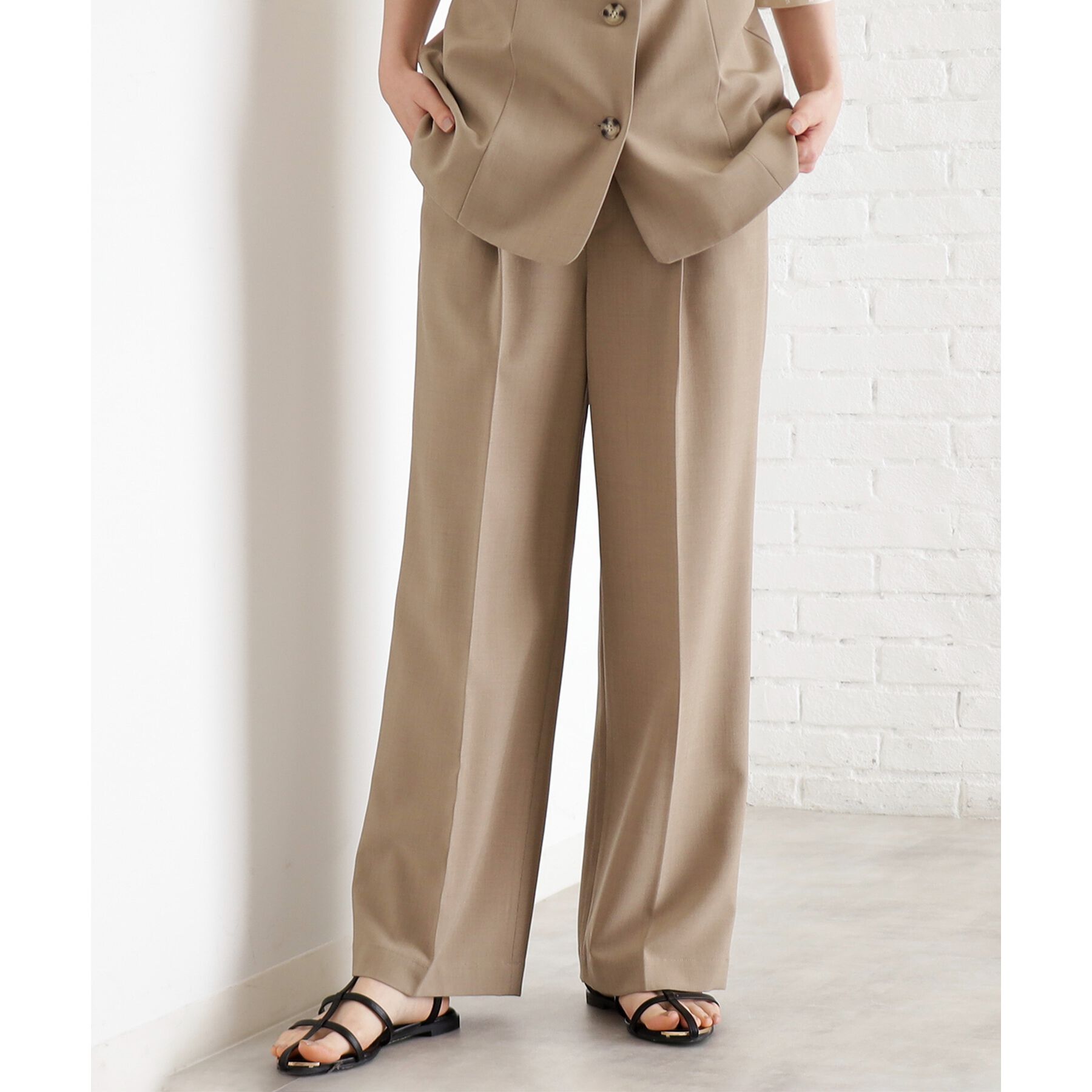 THE SHOP TK「【XS-XLサイズ】麻調ワイドパンツ/洗濯機OK/from the VOICE」|その他|