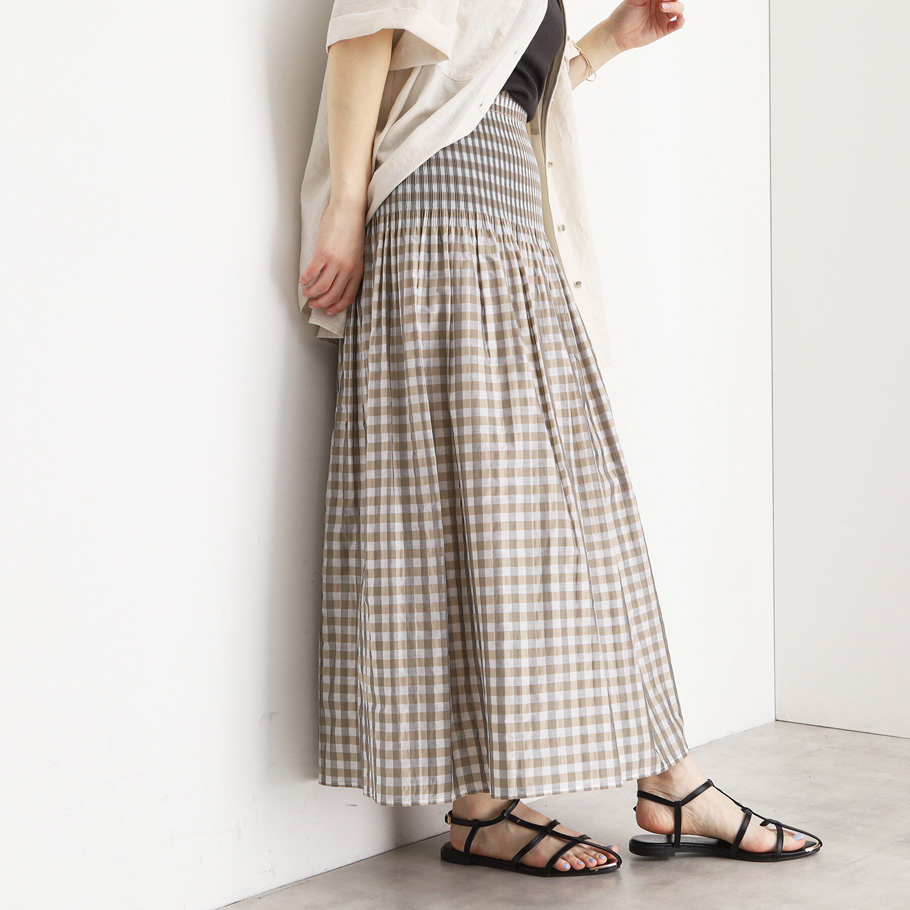 THE SHOP TK「リバーシブルスカート【洗える】」|スカート|ベージュ(252)