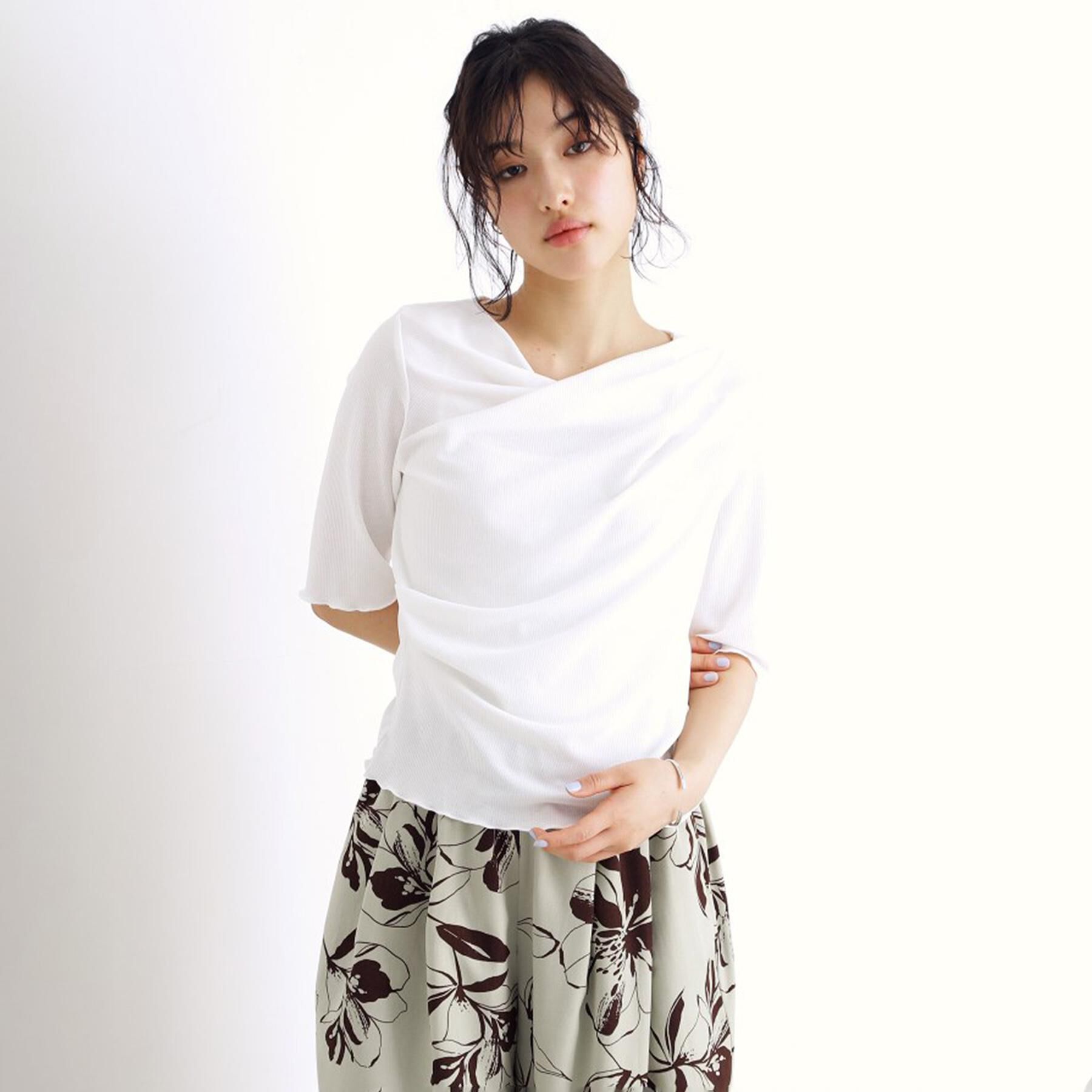 THE SHOP TK「ドレープカットソー【洗濯機OK/シワになりにくい】」|シャツ・ブラウス|