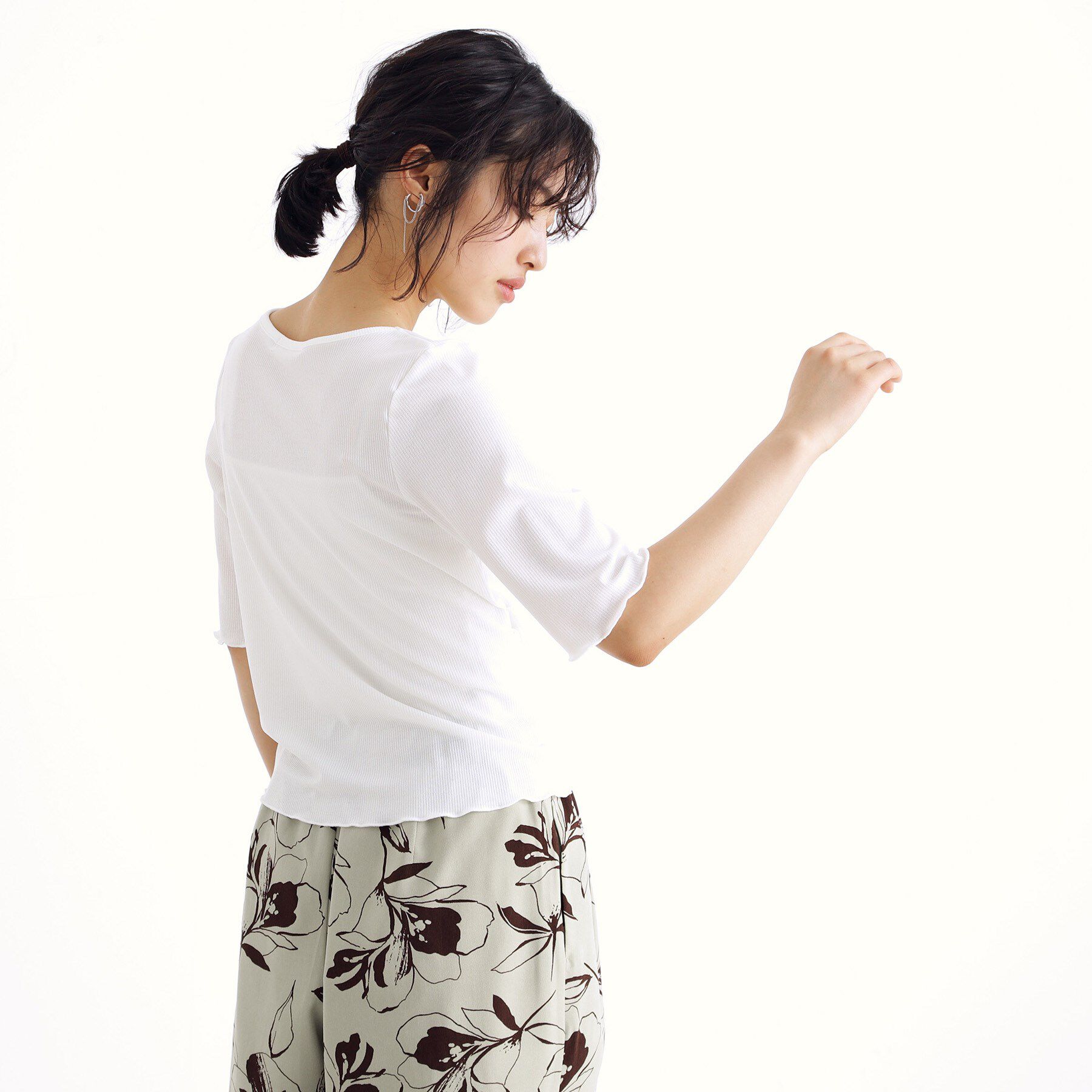 THE SHOP TK「ドレープカットソー【洗濯機OK/シワになりにくい】」|シャツ・ブラウス|