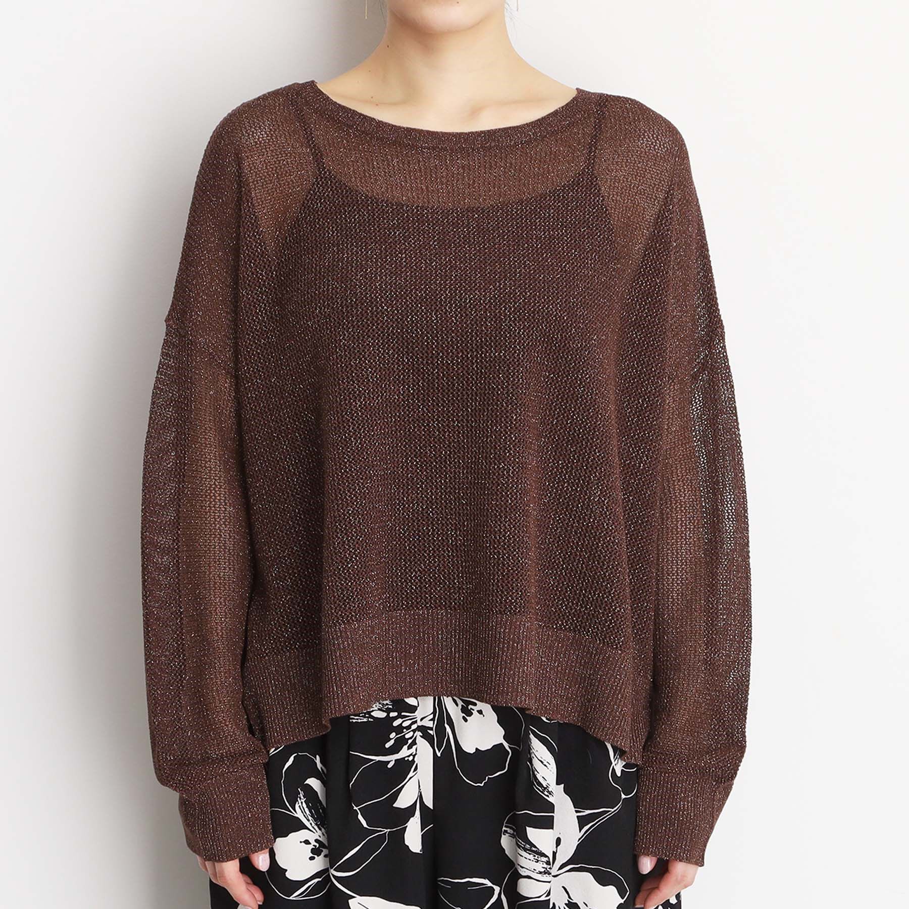 THE SHOP TK「ラメメッシュニット」|ニット・セーター|