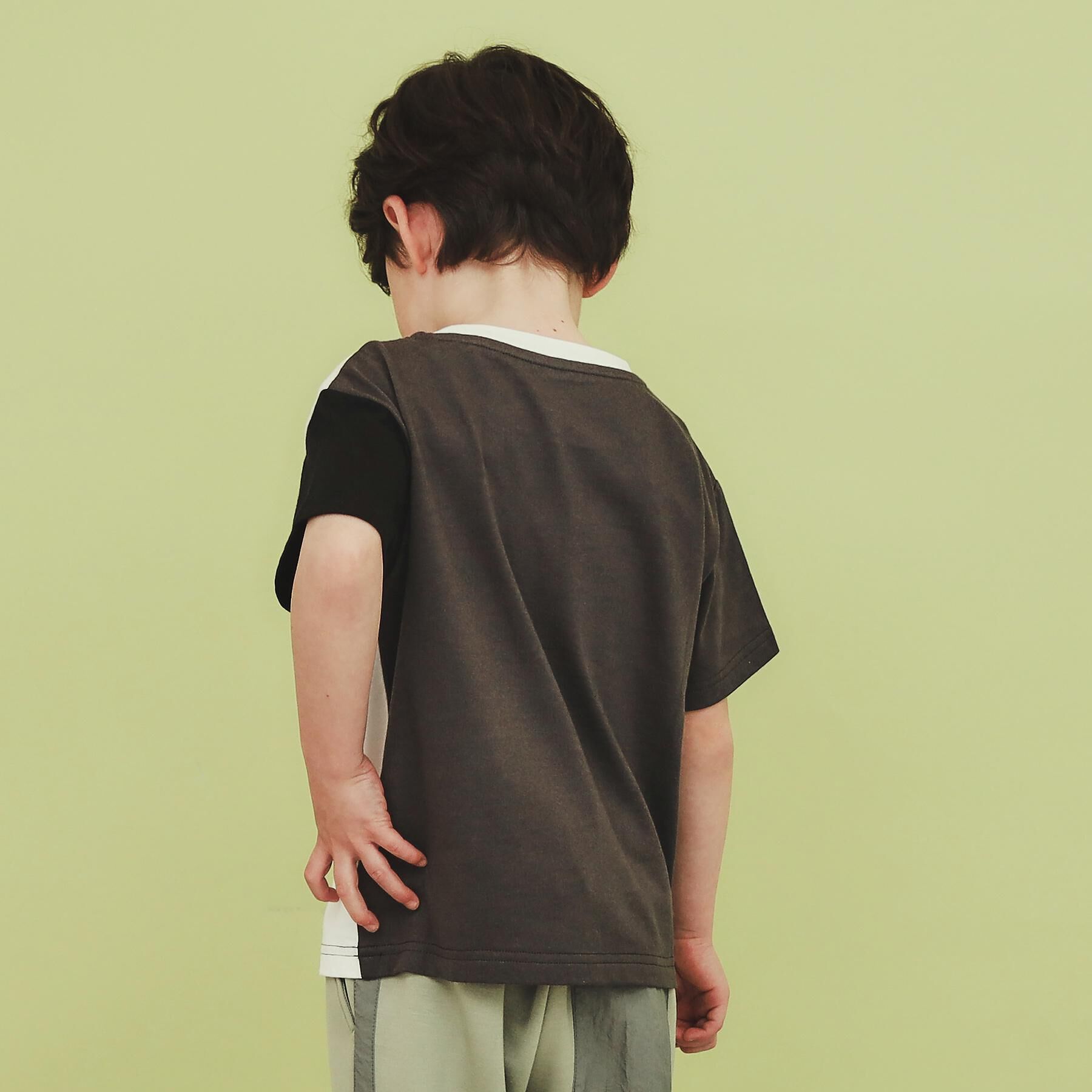 THE SHOP TK「【110-160/洗濯機OK】縦切替えポケットTシャツ」|Tシャツ・カットソー|