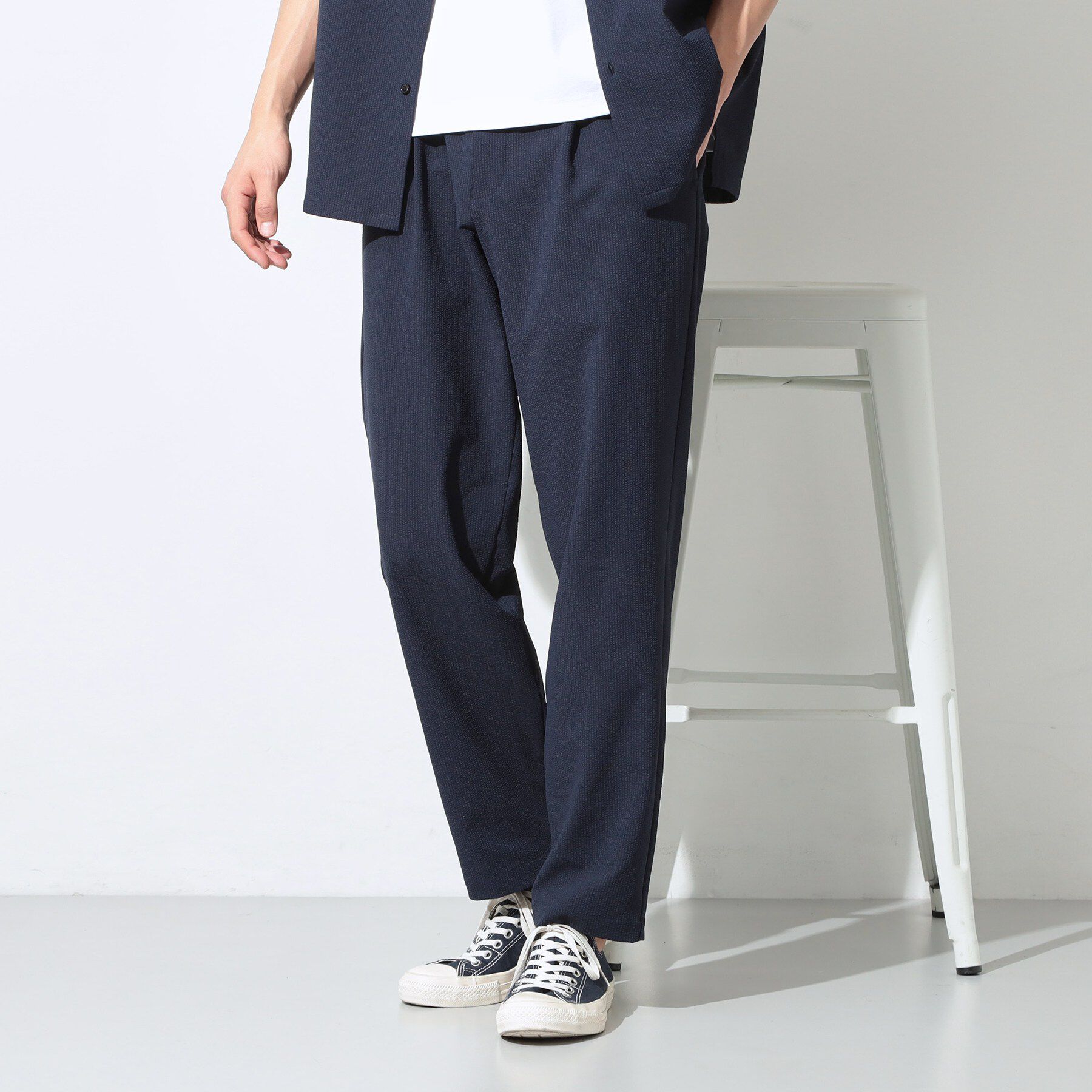 THE SHOP TK「マイクロ シアサッカー イージーパンツ 洗濯機OK／セットアップ可」|その他|