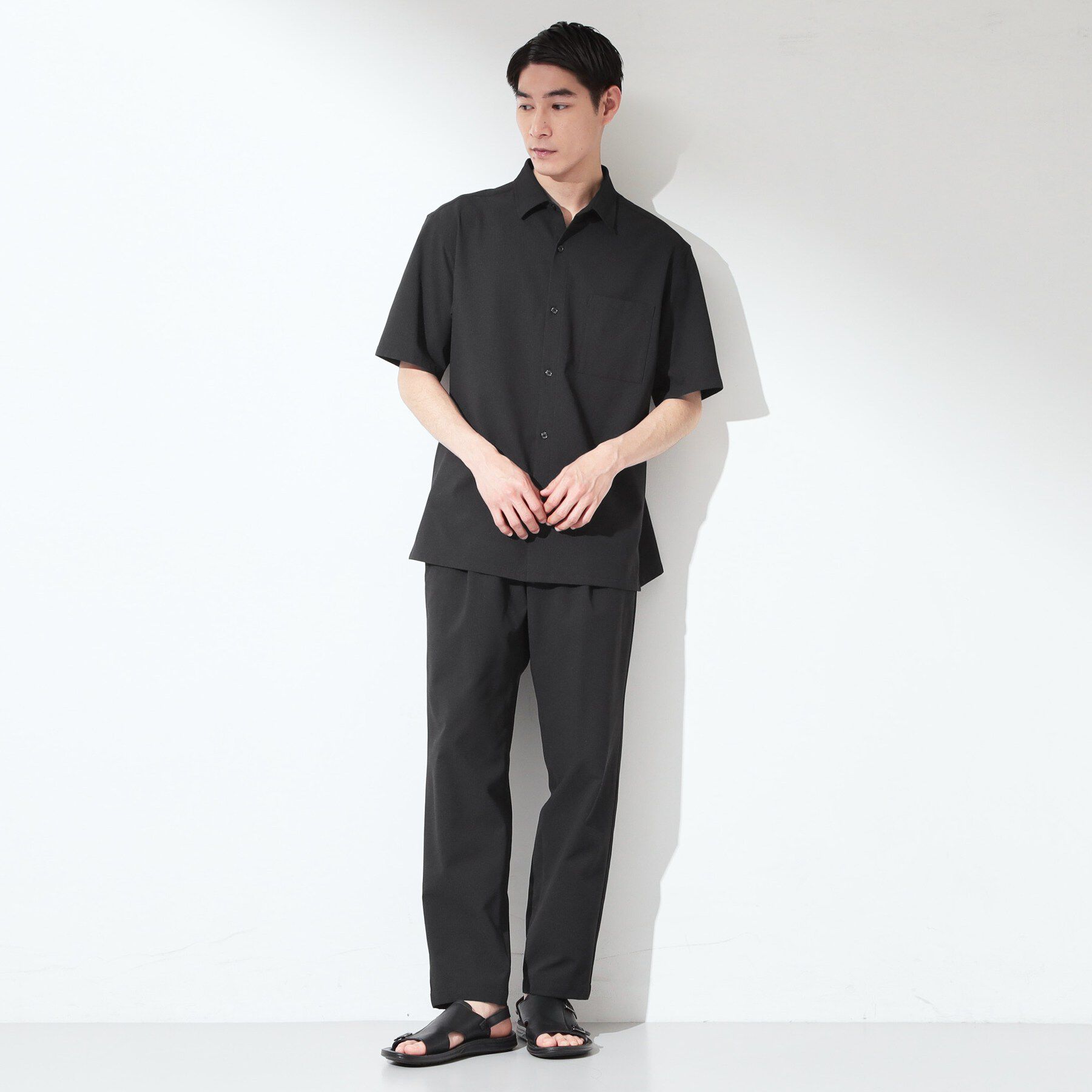 THE SHOP TK「マイクロ シアサッカー イージーパンツ 洗濯機OK／セットアップ可」|その他|