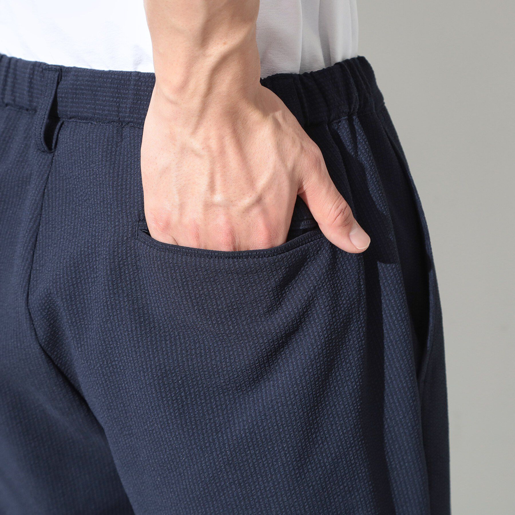 THE SHOP TK「マイクロ シアサッカー イージーパンツ 洗濯機OK／セットアップ可」|その他|