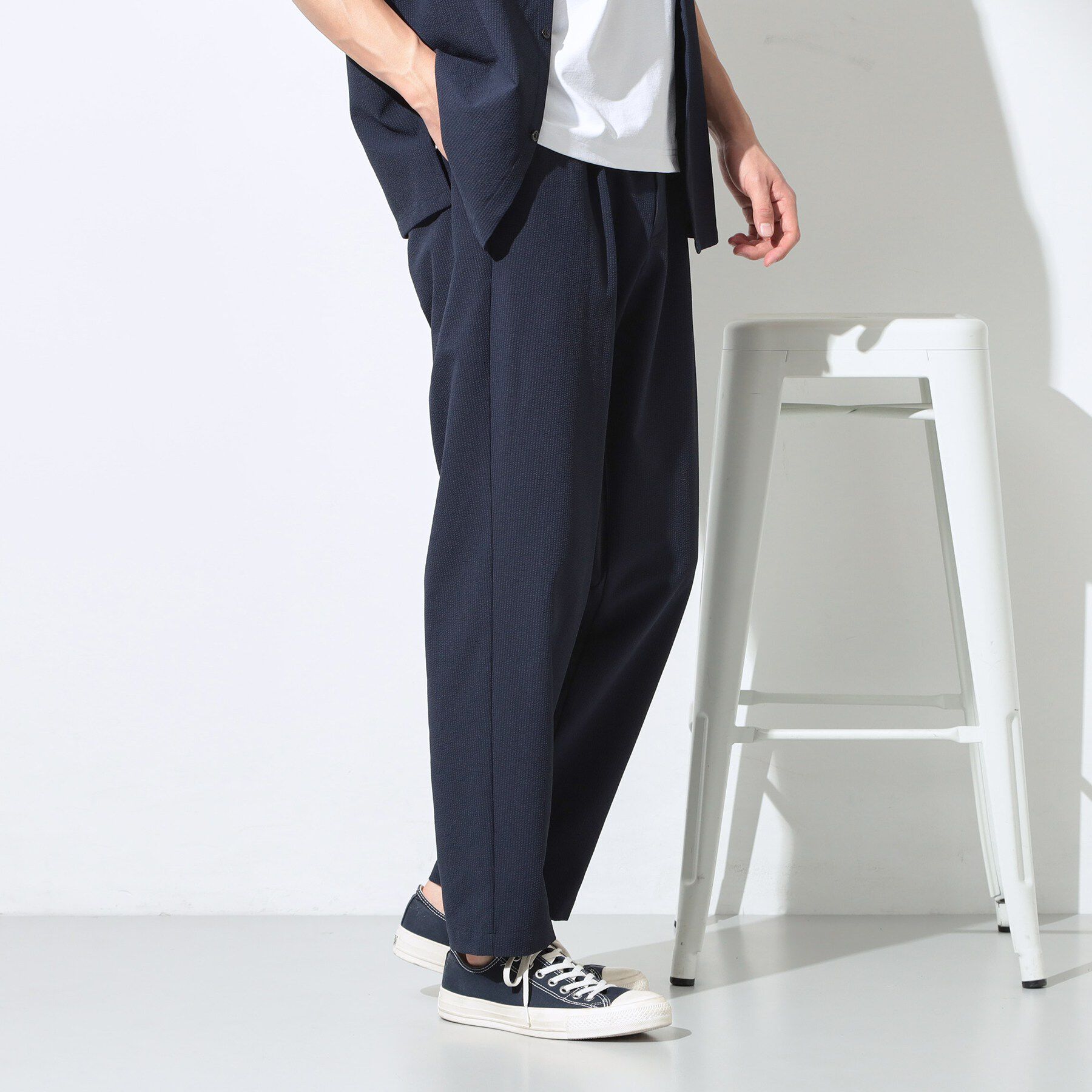 THE SHOP TK「マイクロ シアサッカー イージーパンツ 洗濯機OK／セットアップ可」|その他|