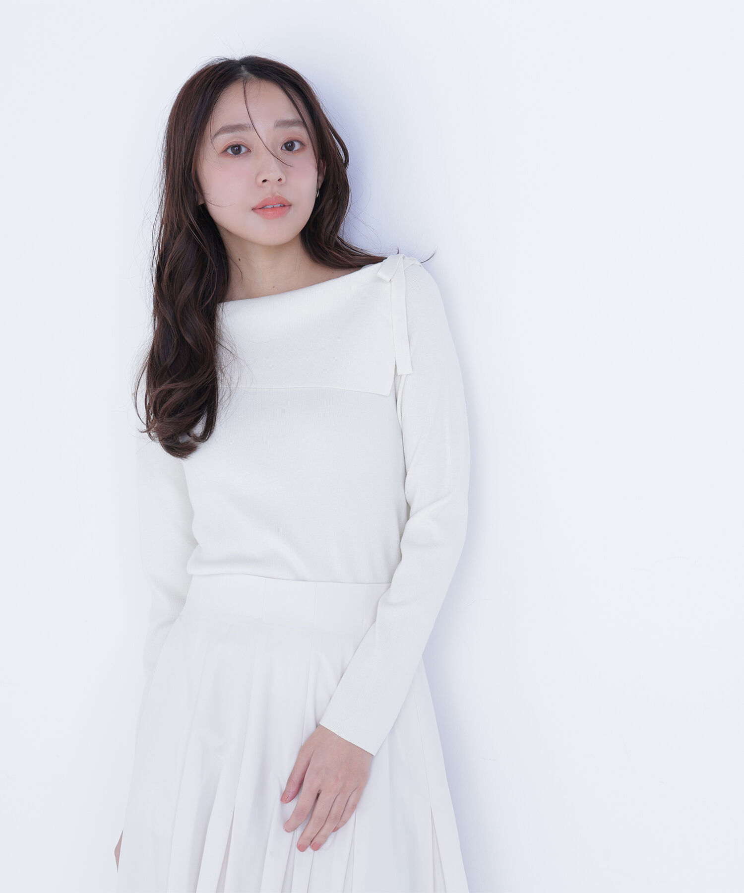  「サイドリボンニット」|ニット・セーター|