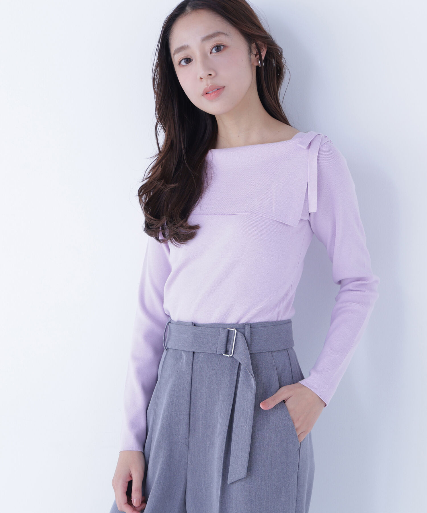  「サイドリボンニット」|ニット・セーター|