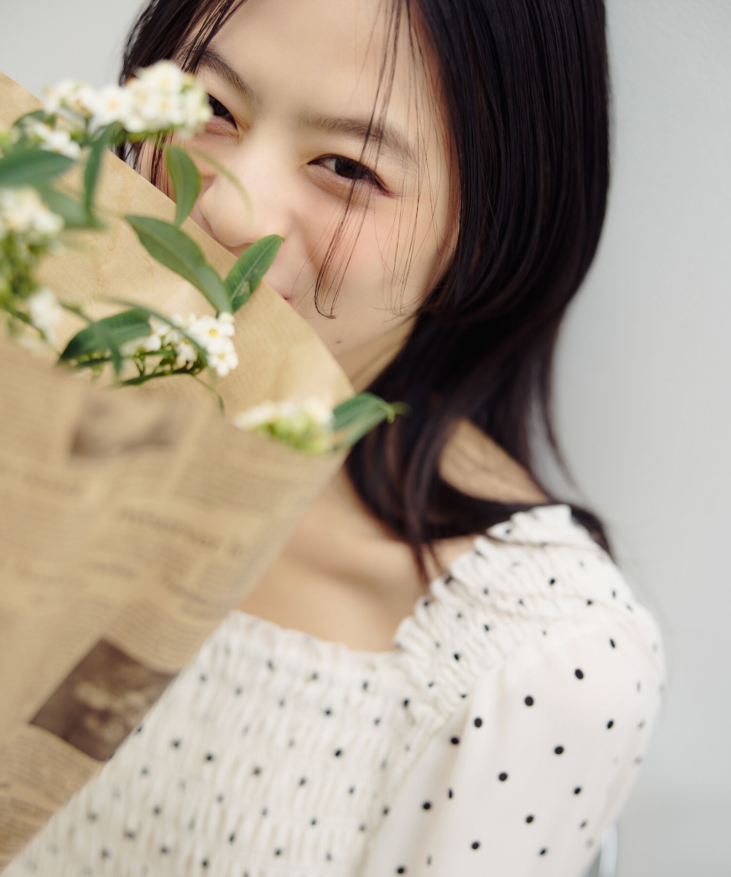  「ドットプリントシャーリングワンピース」|ワンピース|