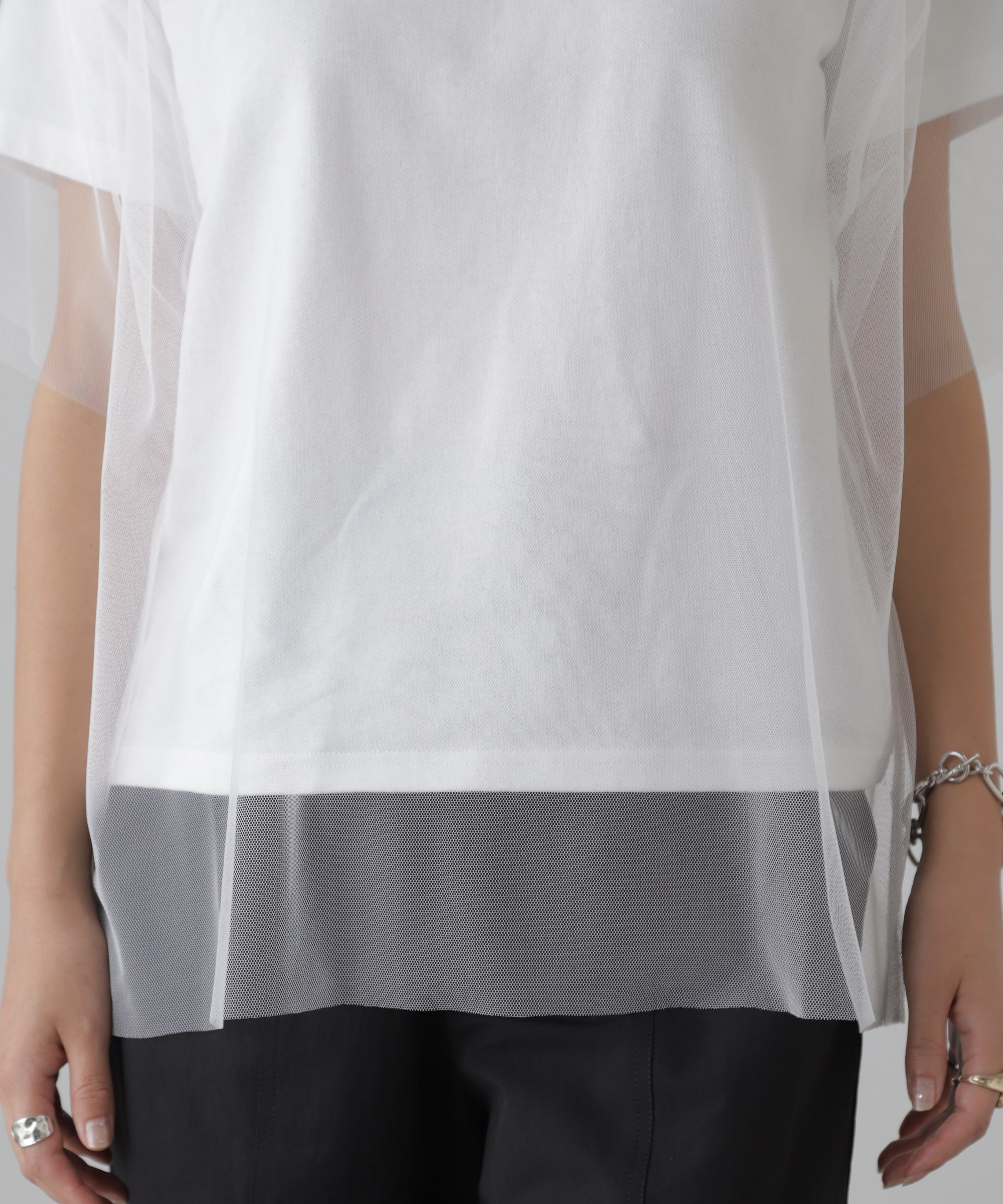  「チュール&times;ロゴTシャツ」|Tシャツ・カットソー|