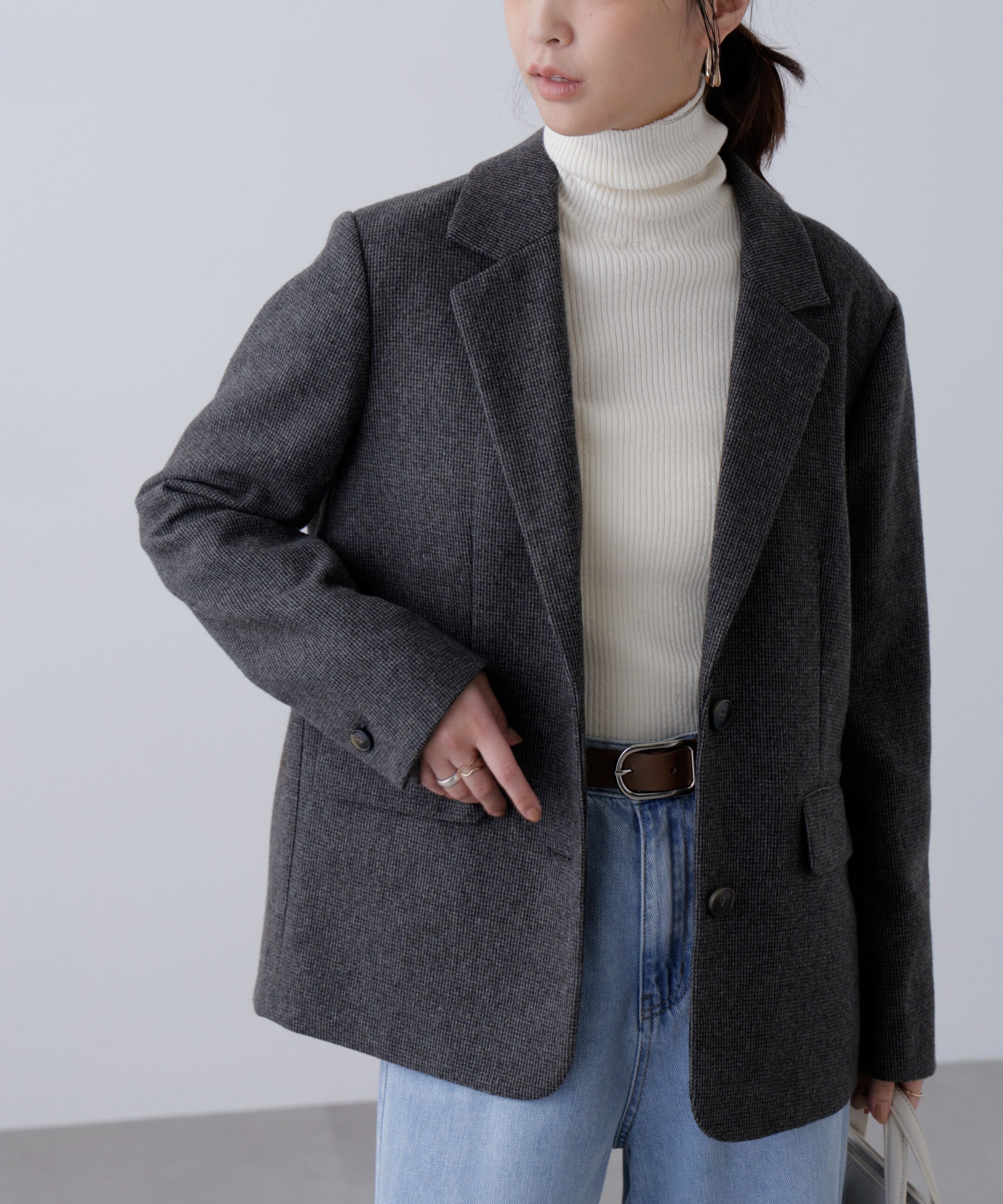  「ウール混オーバーサイズジャケット」|その他|