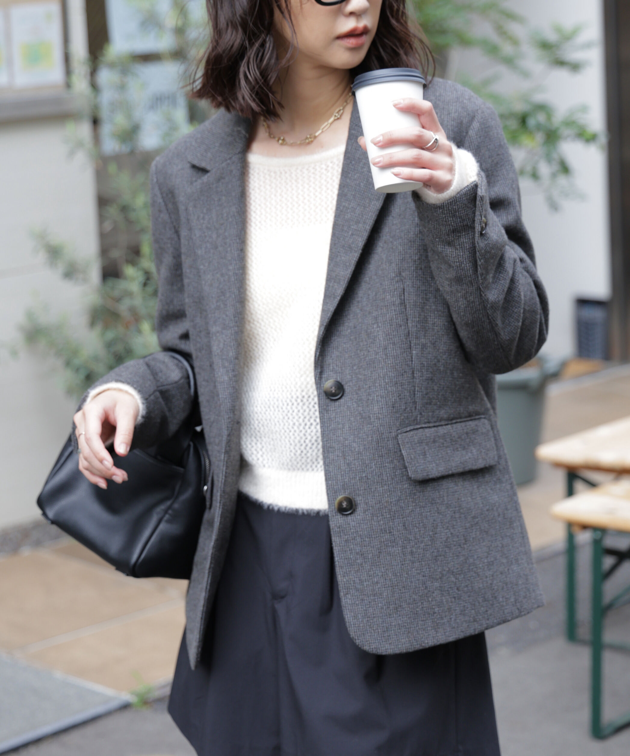  「ウール混オーバーサイズジャケット」|その他|