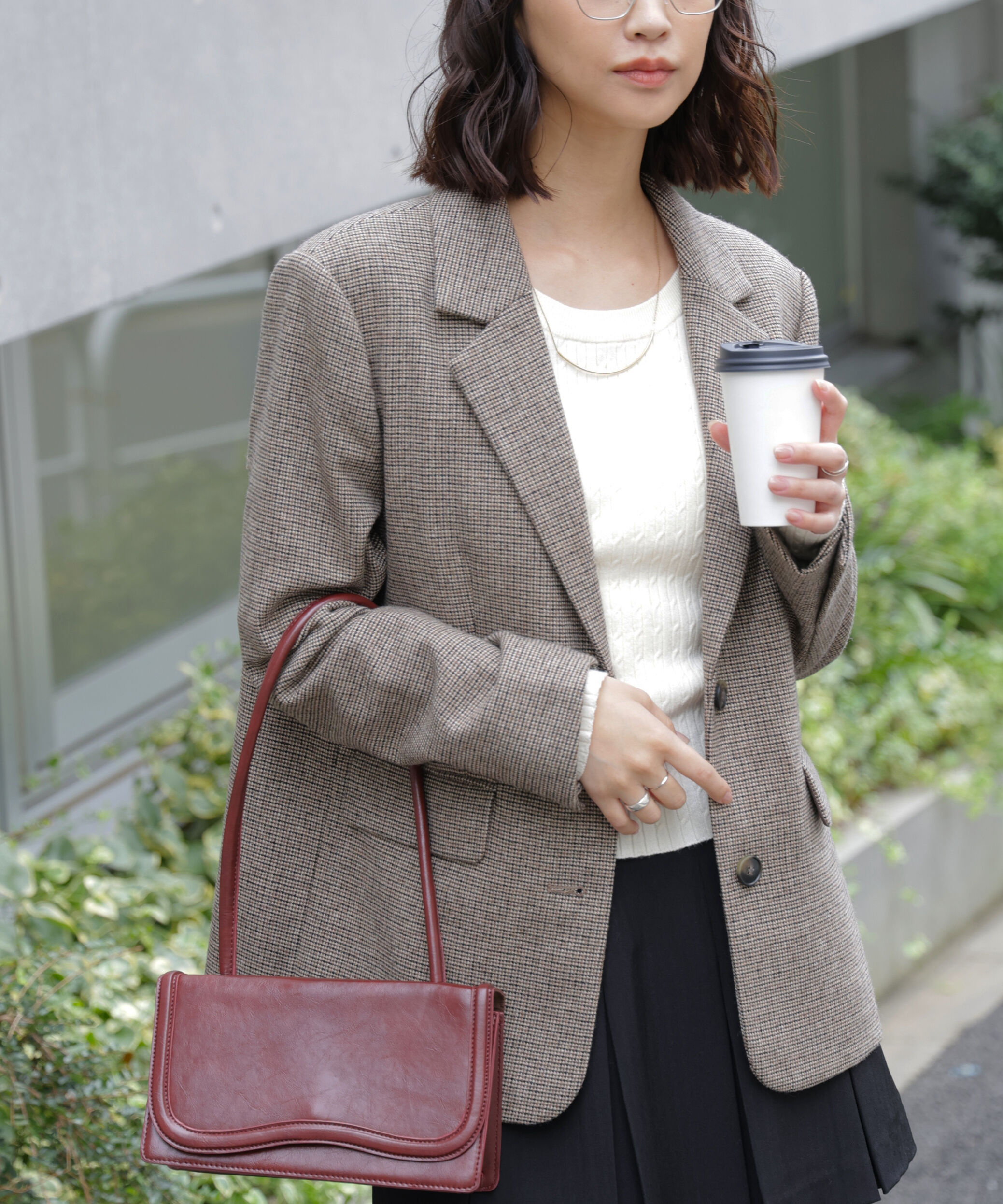  「ウール混オーバーサイズジャケット」|その他|ベージュ系1