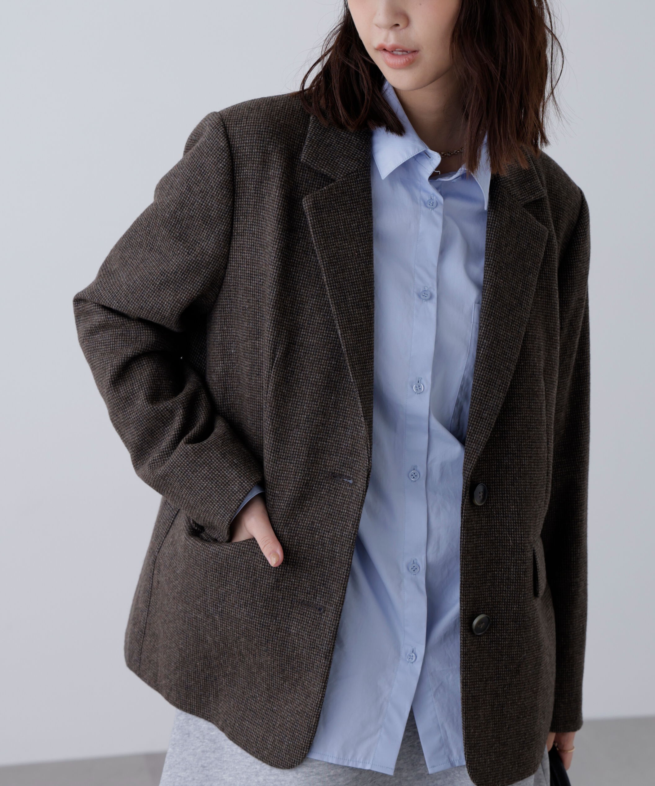  「ウール混オーバーサイズジャケット」|その他|