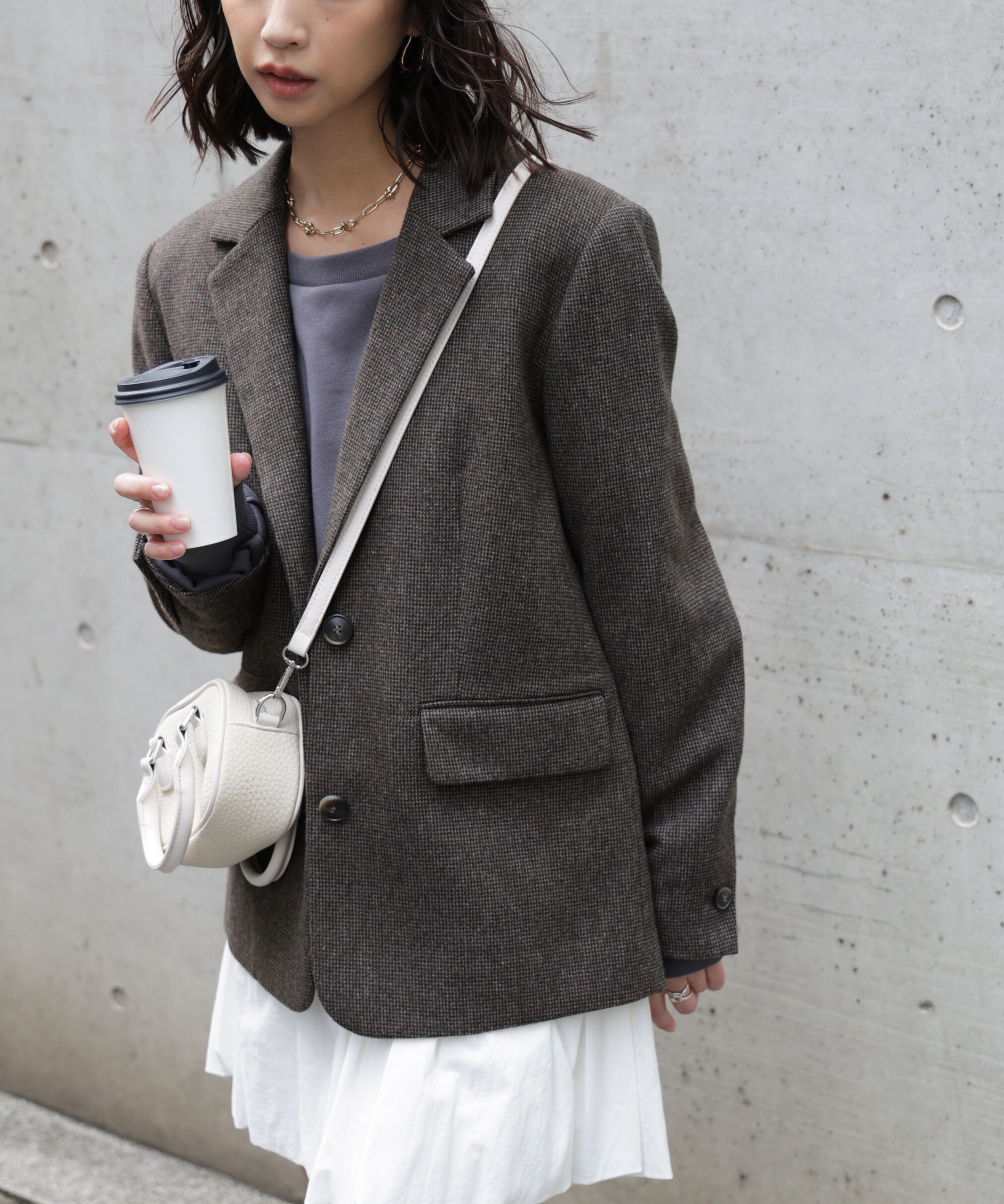  「ウール混オーバーサイズジャケット」|その他|