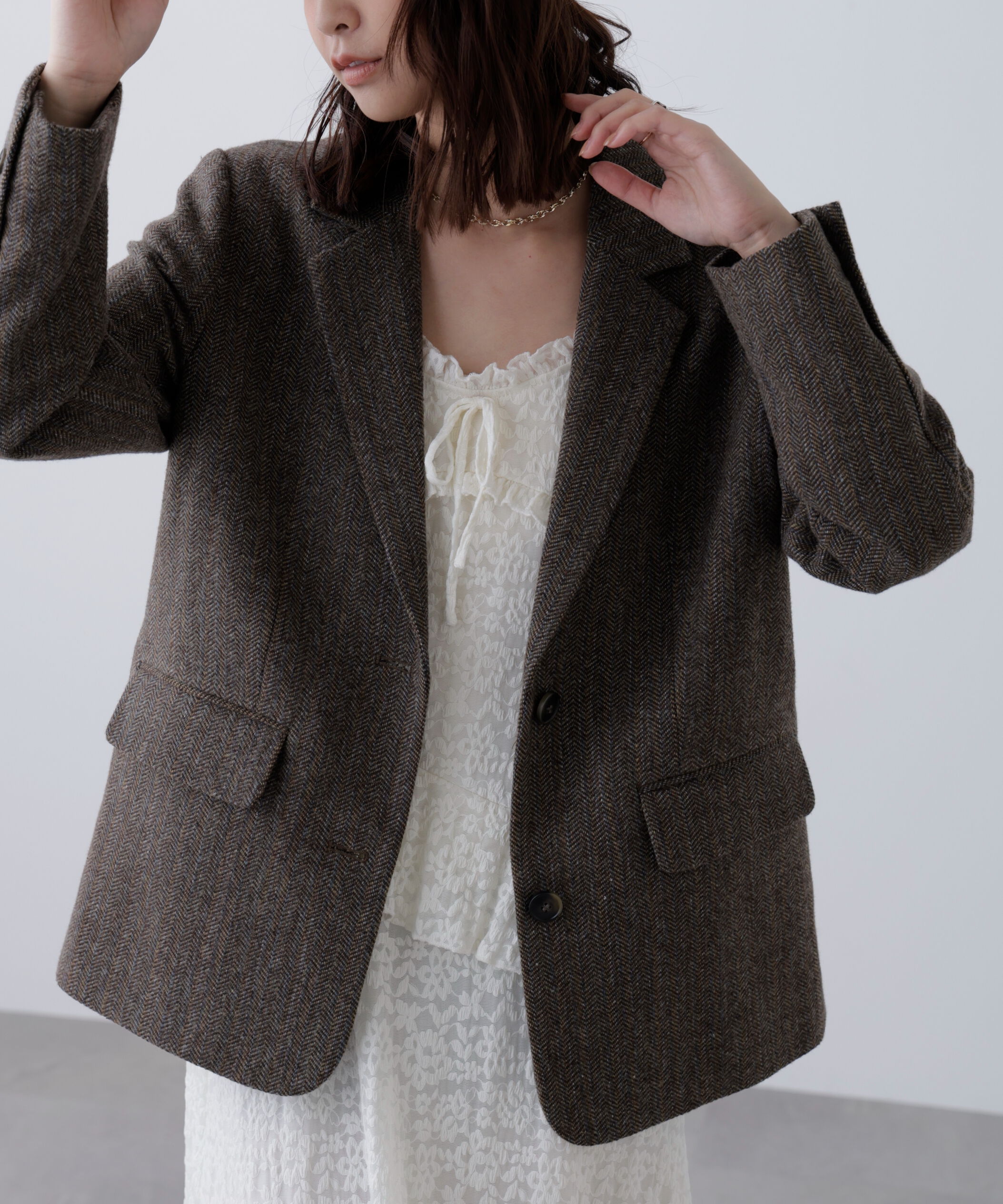  「ウール混オーバーサイズジャケット」|その他|