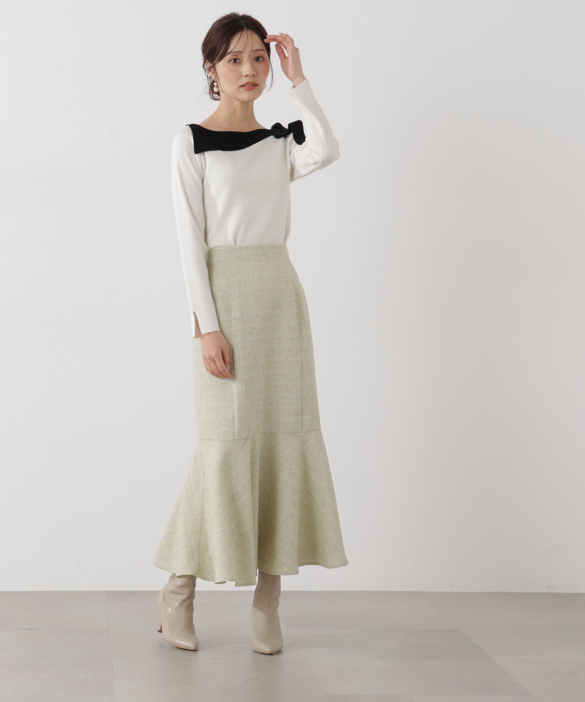 PROPORTION BODY DRESSING「スプリングツイードマーメイドスカート」|スカート|