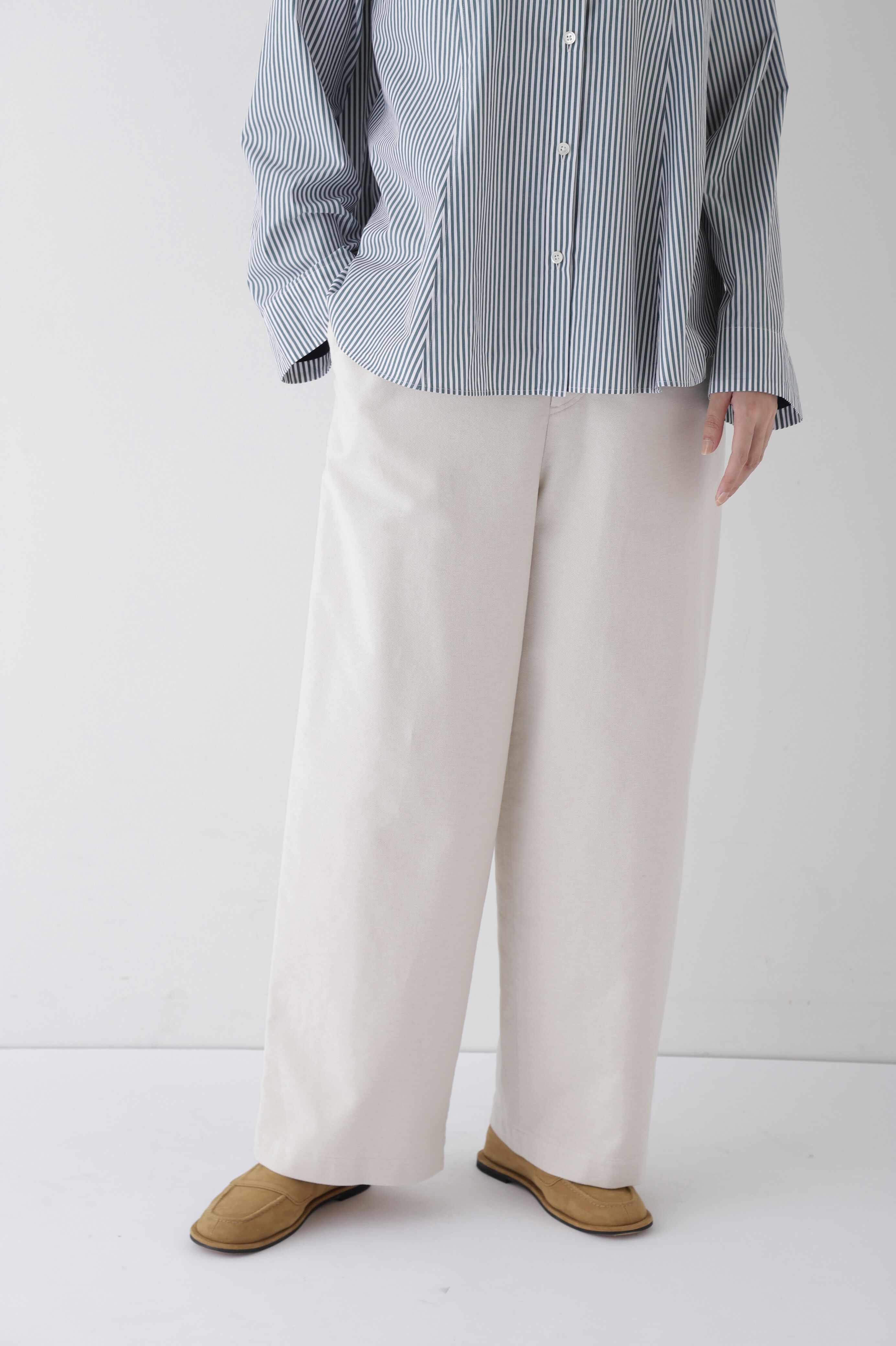  「◆ストレッチエアリードットコードセミワイドバレルパンツ」|その他|エクリュ1