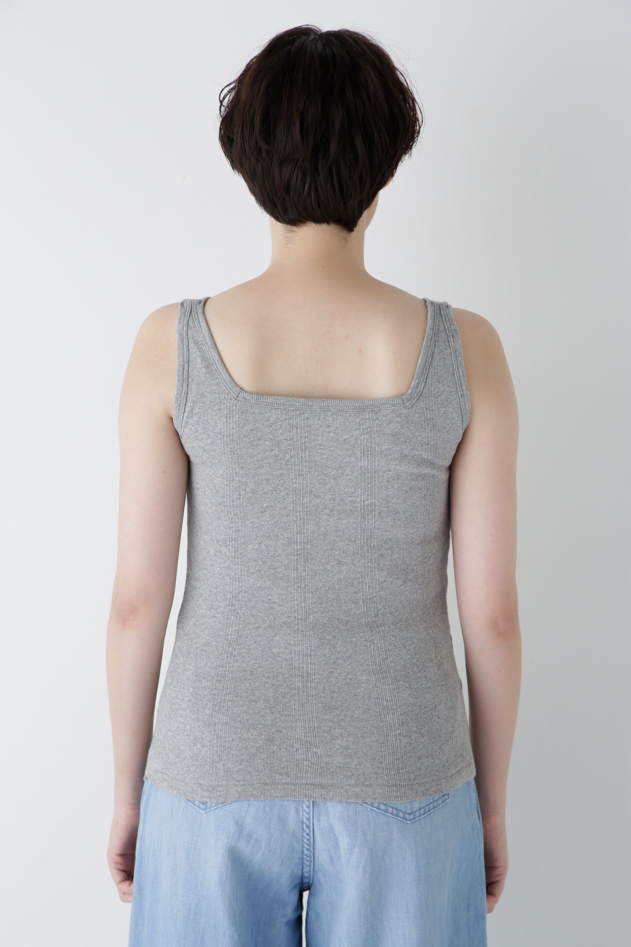  「◆カップ付きスクエアタンクトップ」|Tシャツ・カットソー|