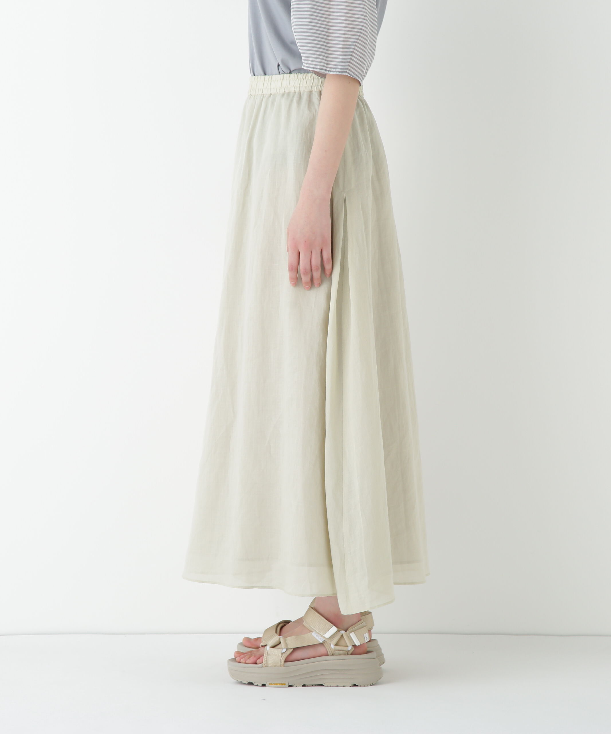  「◆ラミーサイドボックスタックギャザースカート」|スカート|