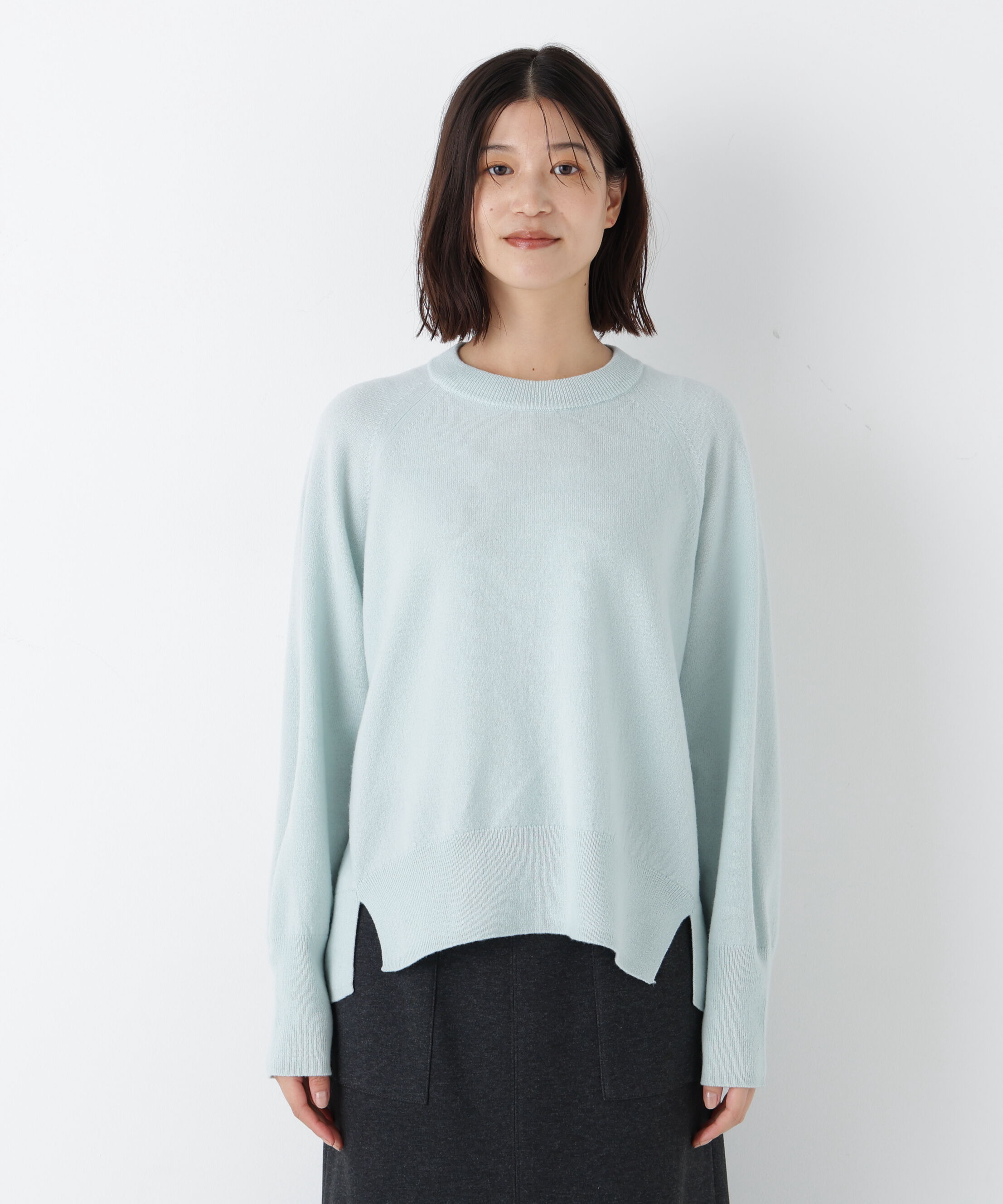  「◆ミドルゲージウールクルーネックプルオーバー」|ニット・セーター|