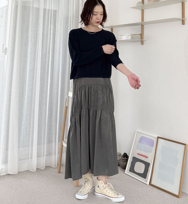 Doux archives「ニットＳＥＴティアードキャミワンピース」|ワンピース|